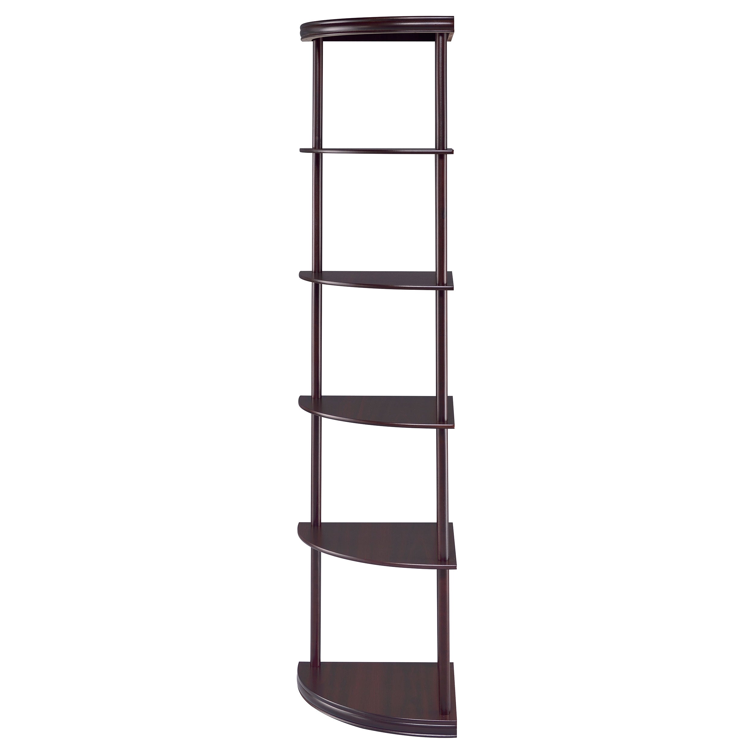 Bonwick 72-inch 5-shelf Corner Bookshelf Cappuccino-CoasterEveryday