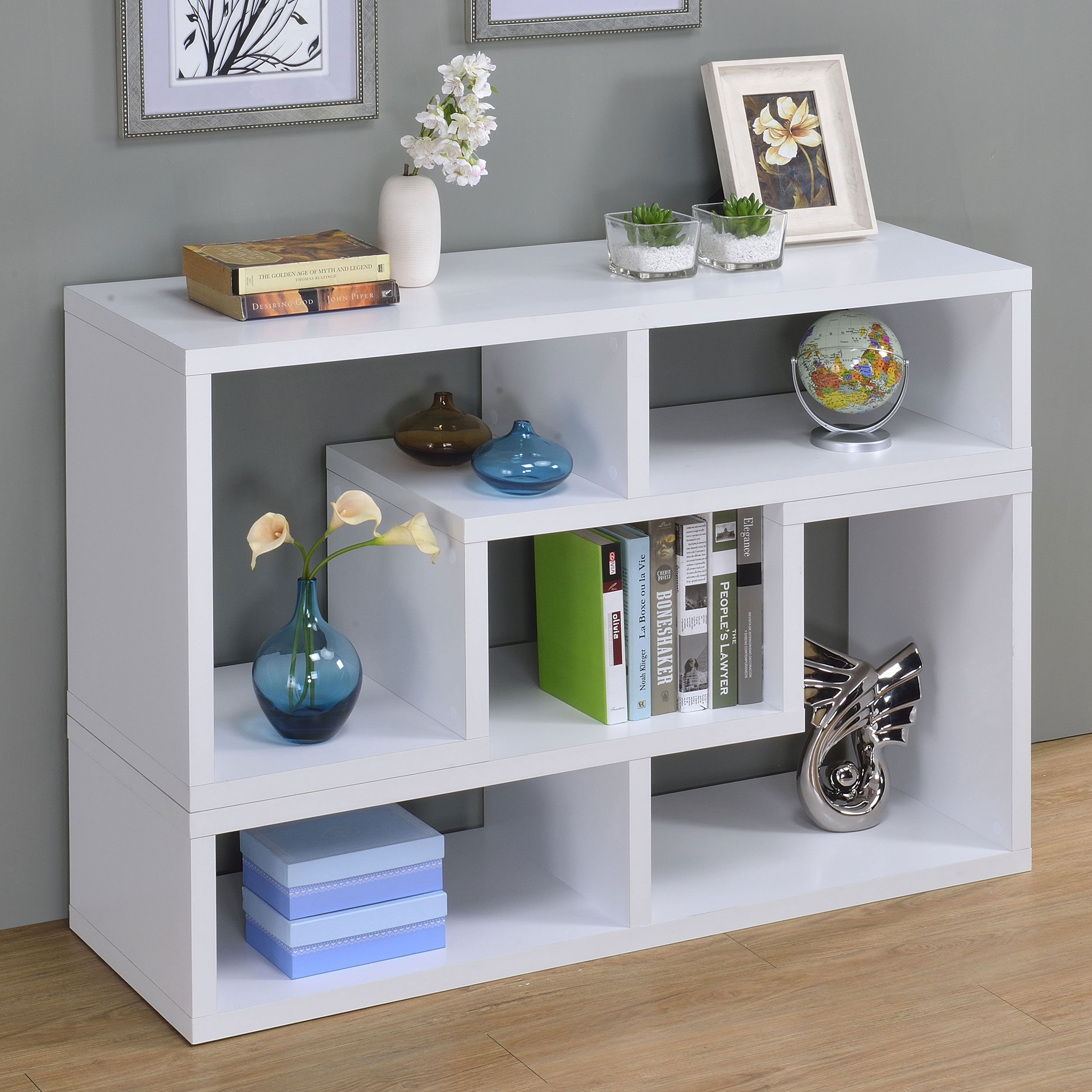Velma Multipurpose TV Stand and Bookshelf White-CoasterEveryday