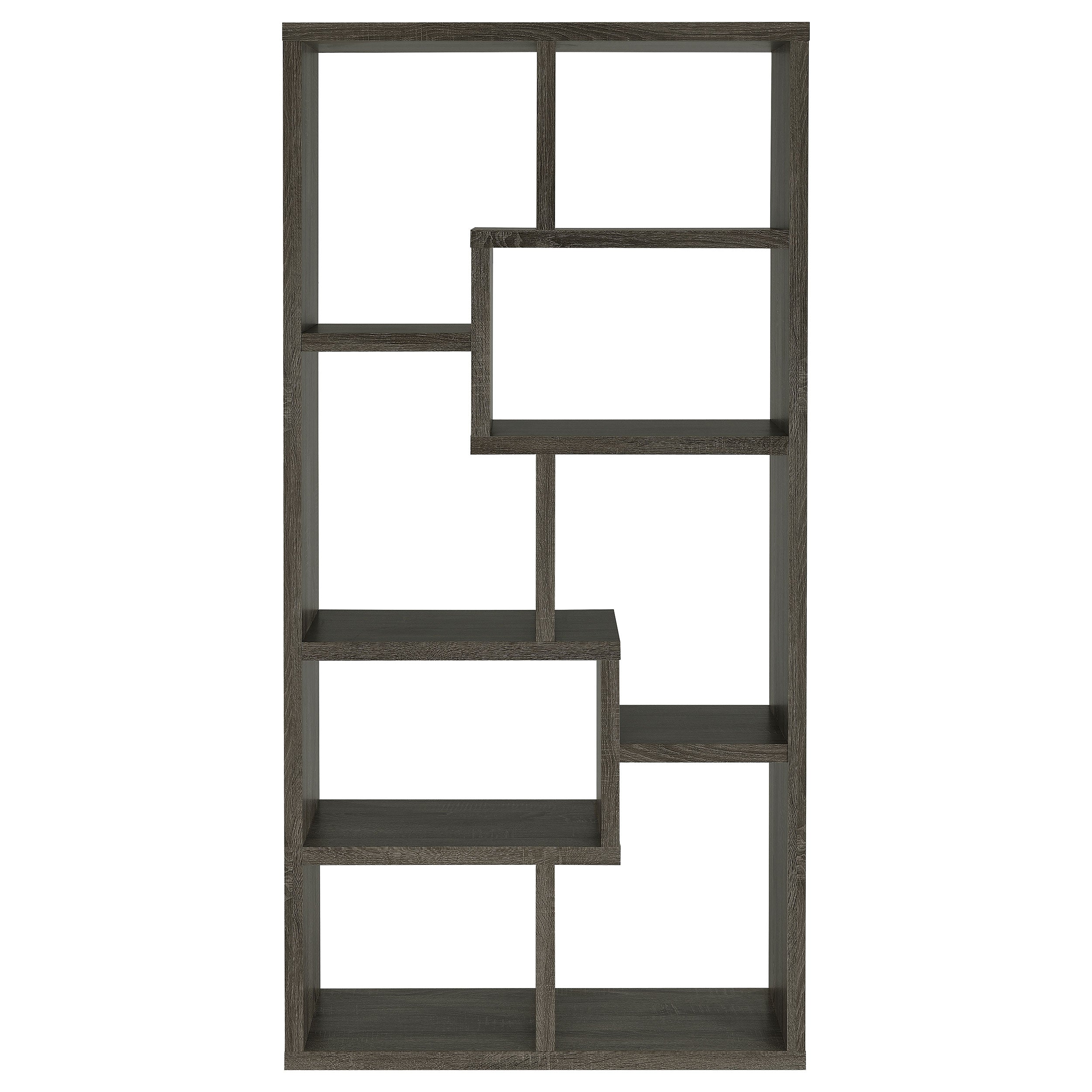 Theo 71-inch 6-shelf Bookshelf Weathered Grey-CoasterEveryday