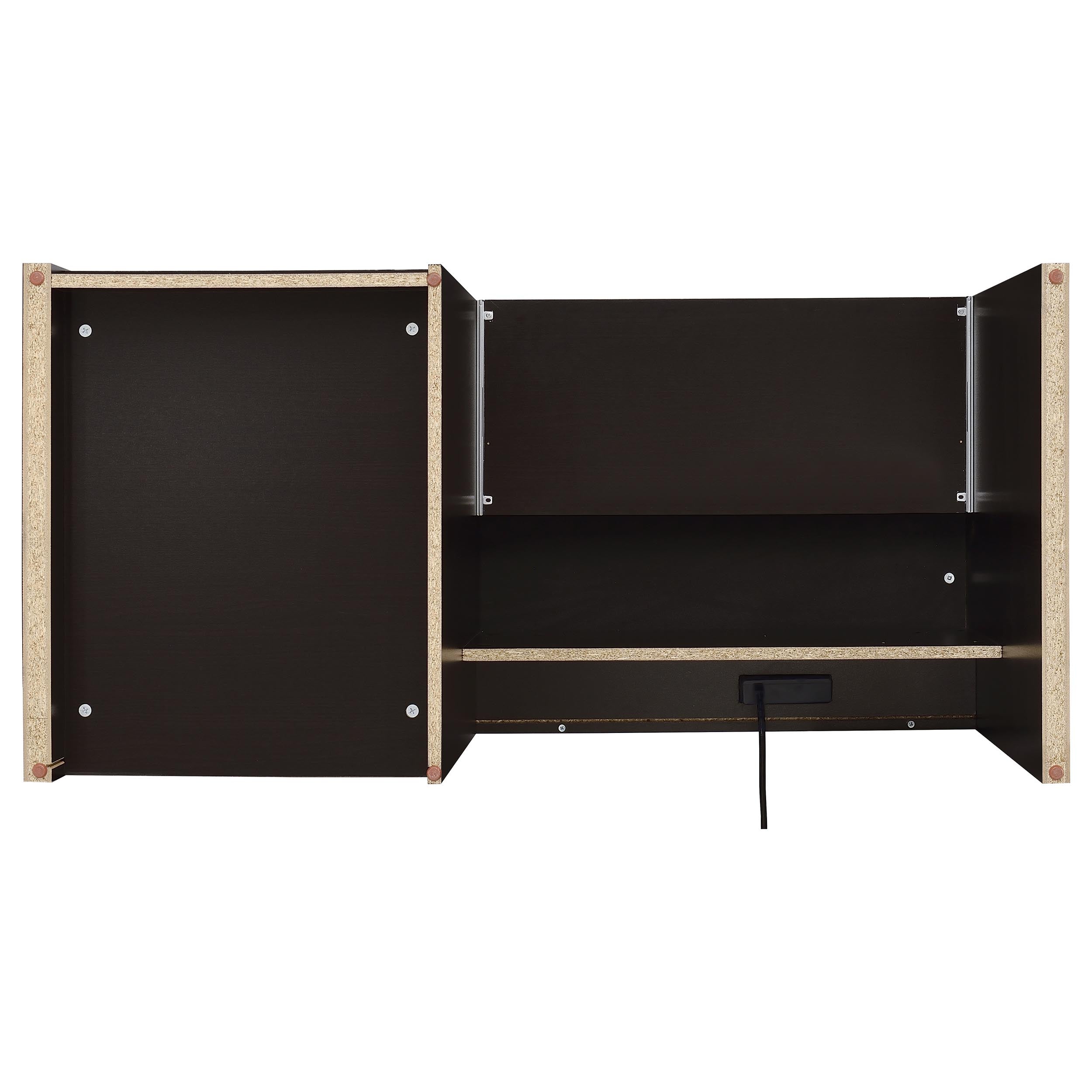Halston 47-inch 2-drawer Office Desk with Cabinet Cappuccino-CoasterEveryday