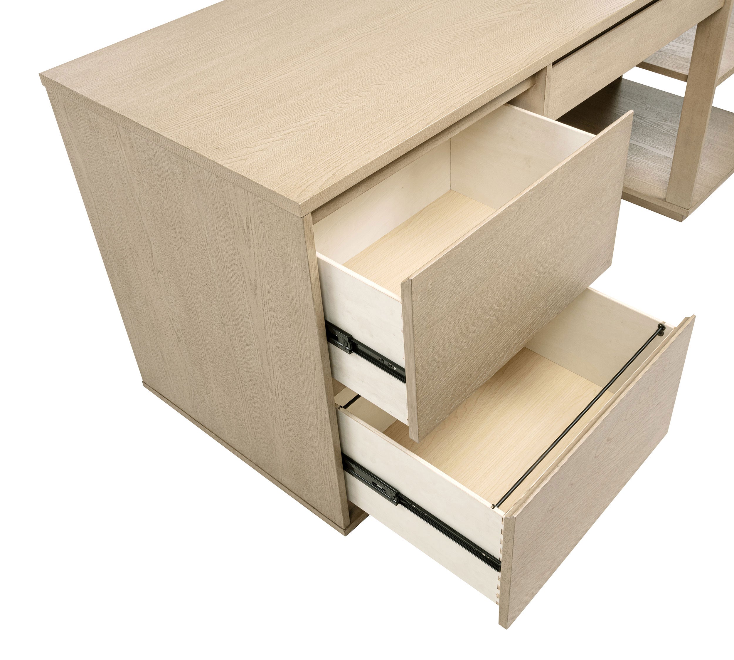 Harkes 75-inch 3-drawer Computer Desk with Adjustable Shelf Light Elm-