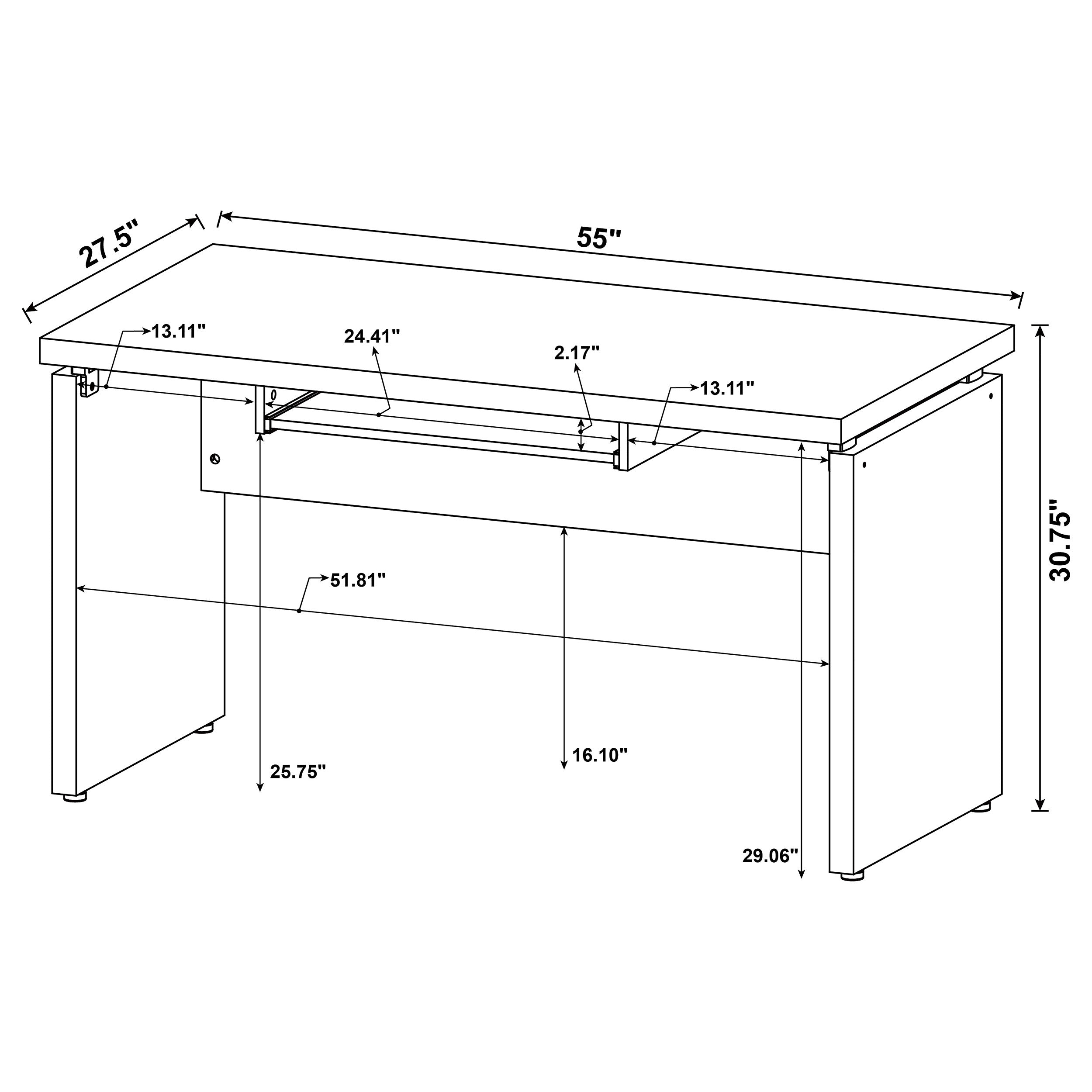 Skylar L-Shape Desk with Mobile File Cabinet Cappuccino-CoasterEveryday