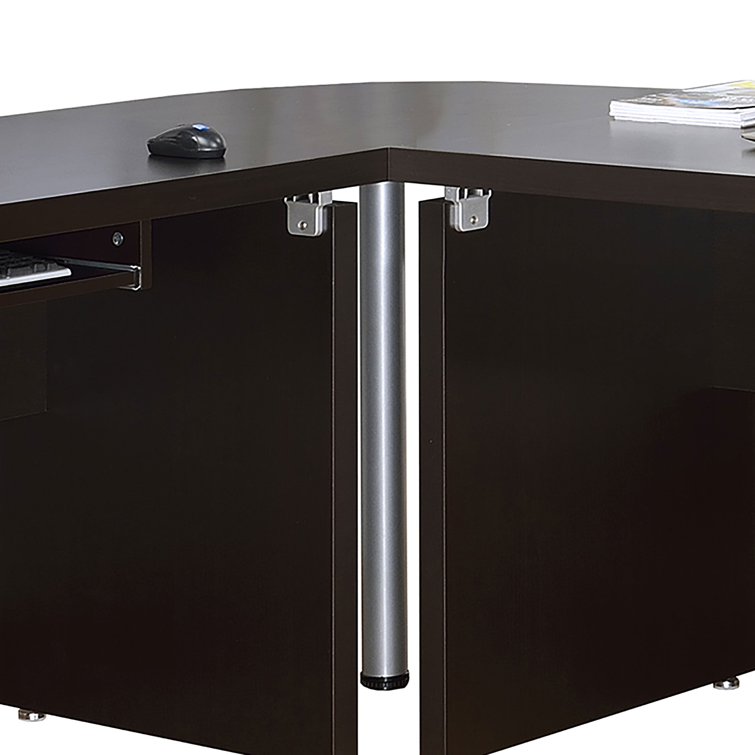 Skylar 83-inch L-Shaped Office Computer Desk Cappuccino-