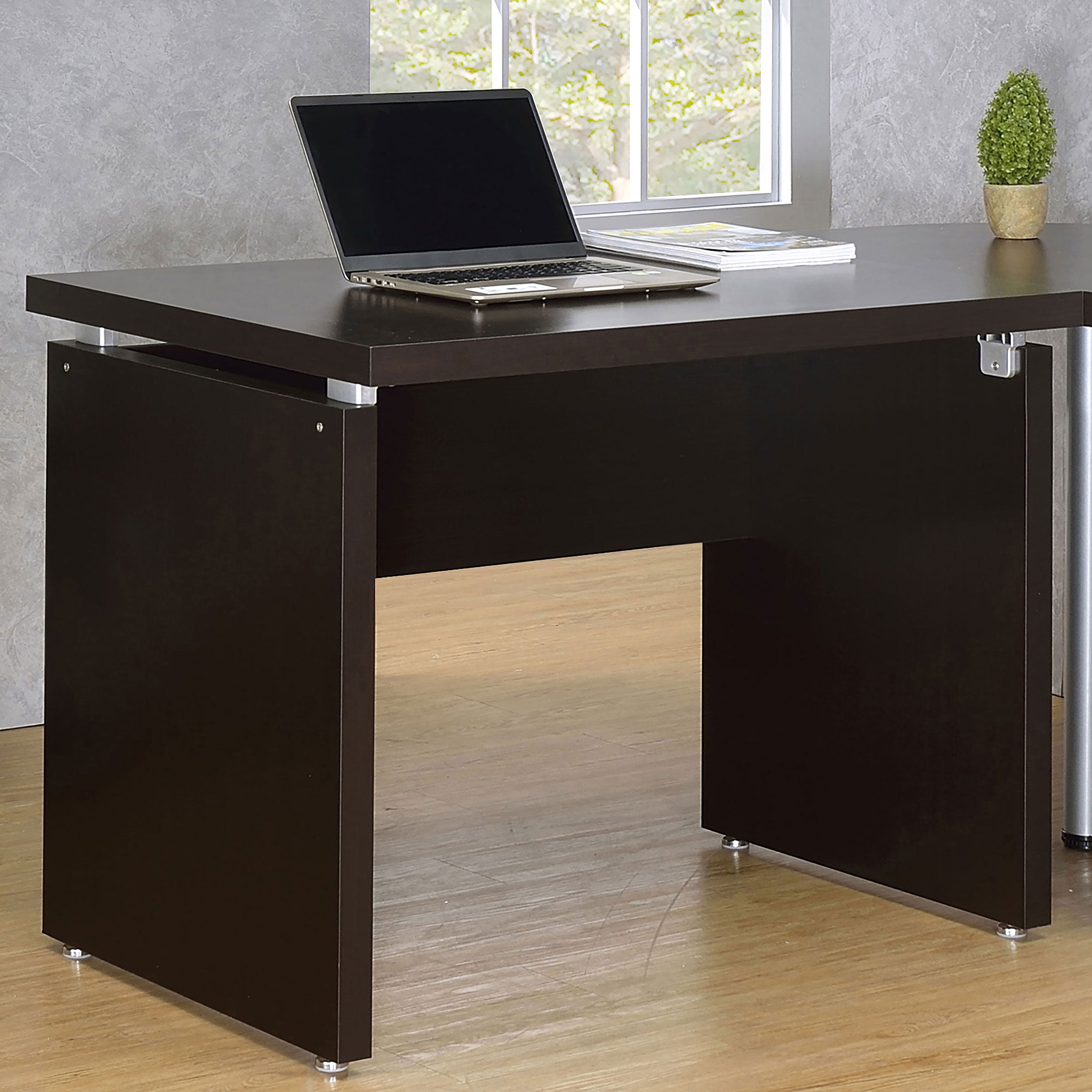 Skylar 39-inch Engineered Wood Writing Desk Cappuccino-CoasterEveryday