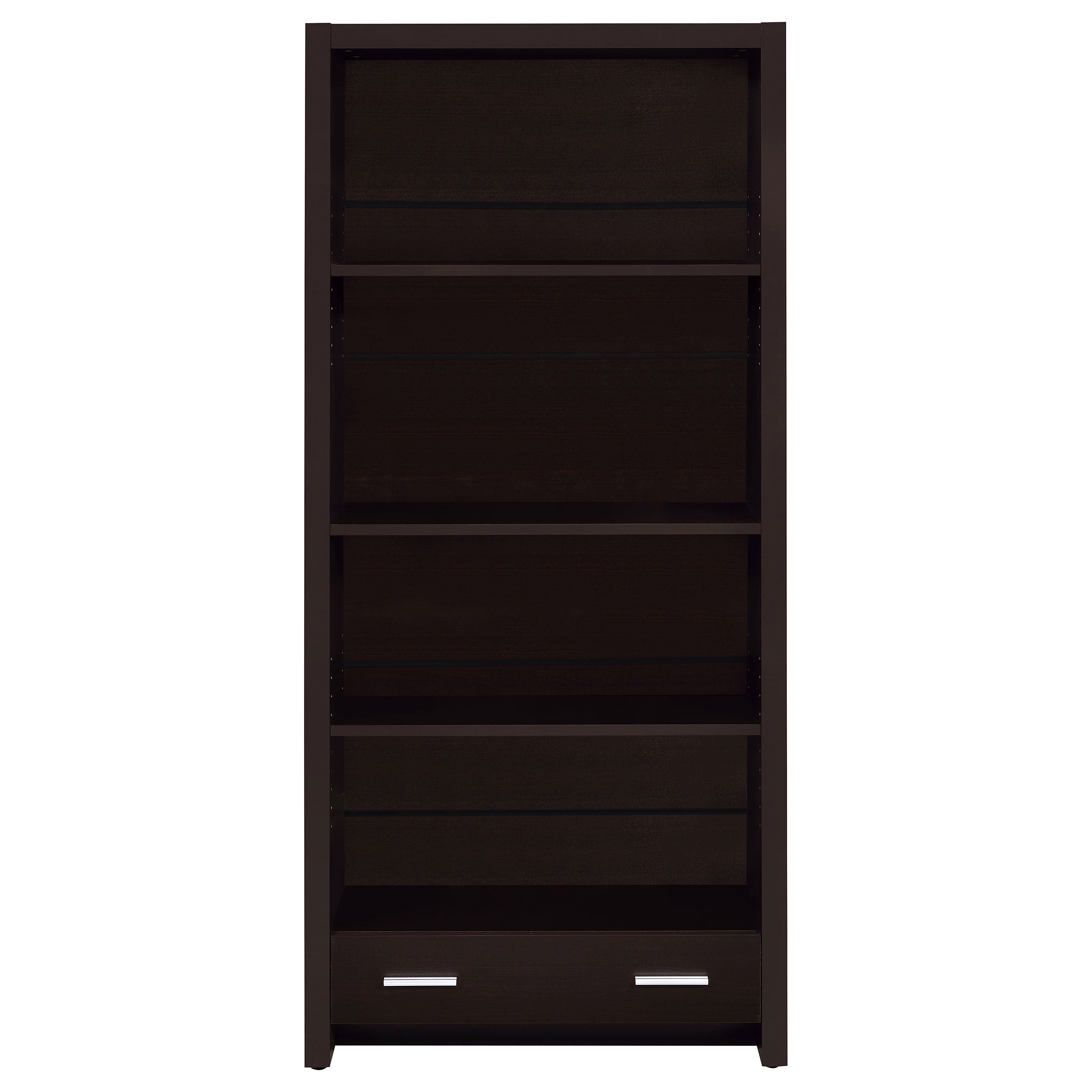 Skylar 71-inch 5-shelf Bookcase with Drawer Cappuccino-CoasterEveryday