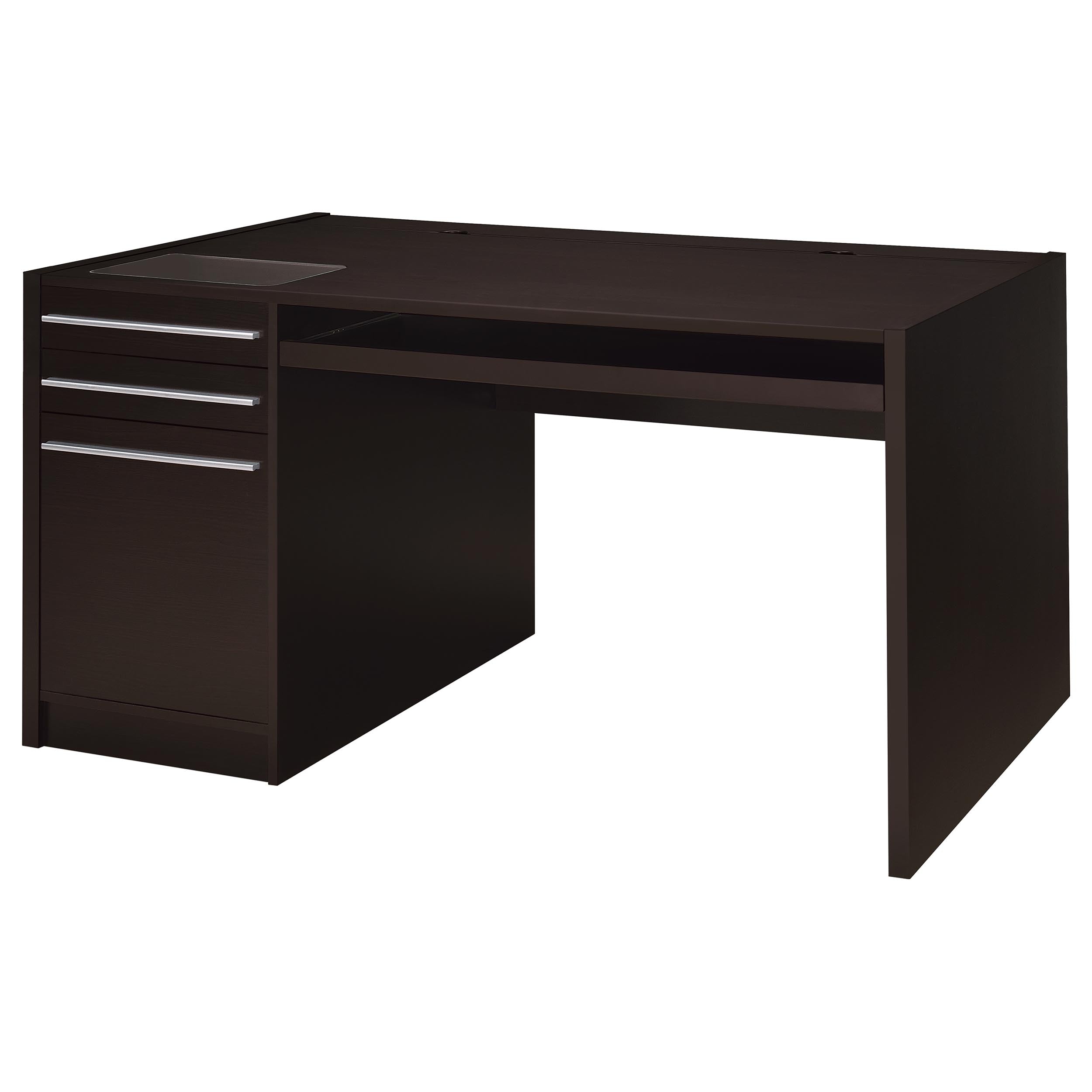 Halston 60-inch 3-drawer Office Computer Desk Cappuccino-CoasterEveryday