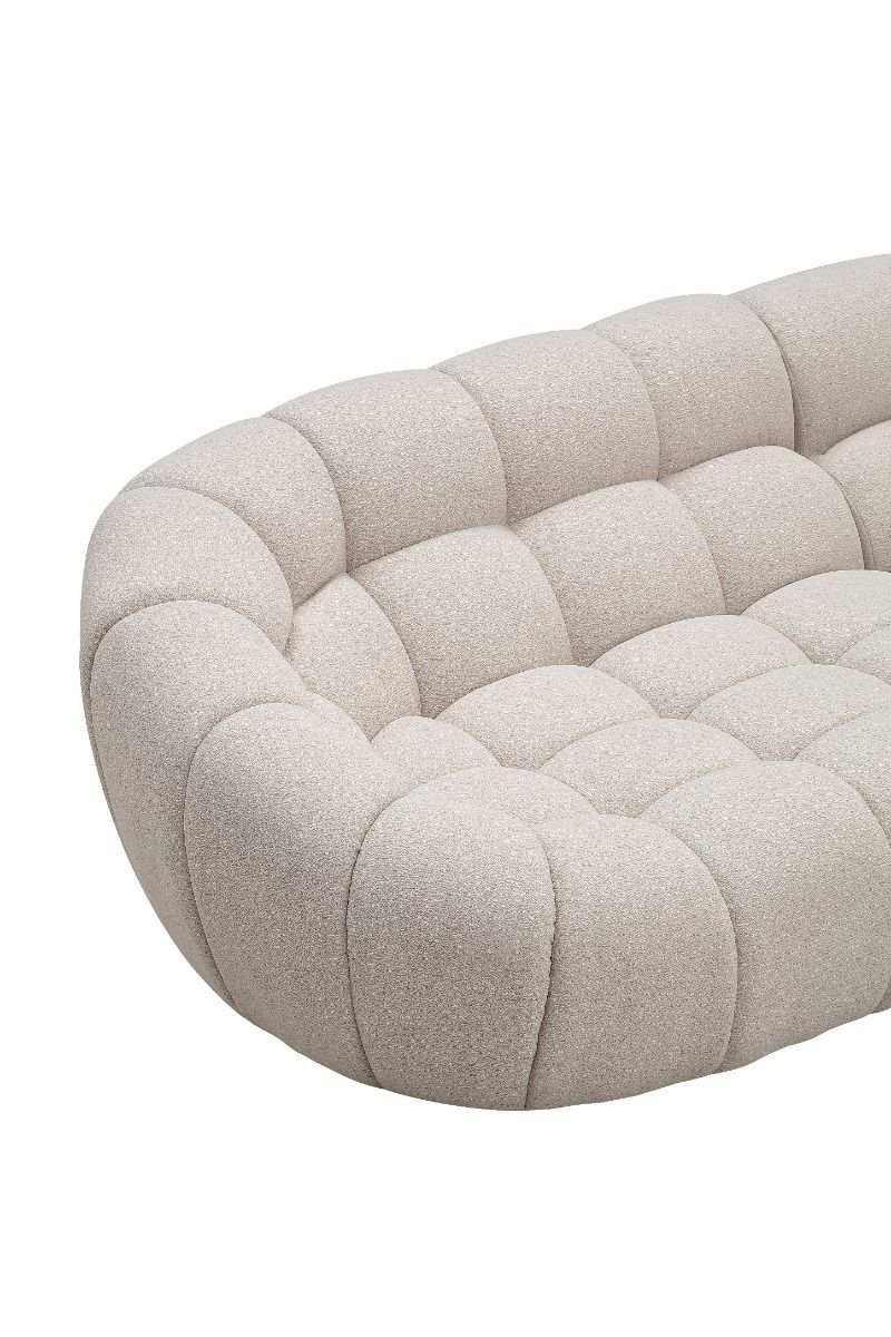Divani Casa Yolonda - Modern Beige Curved Bubble Sectional Sofa - Best Buy Furniture