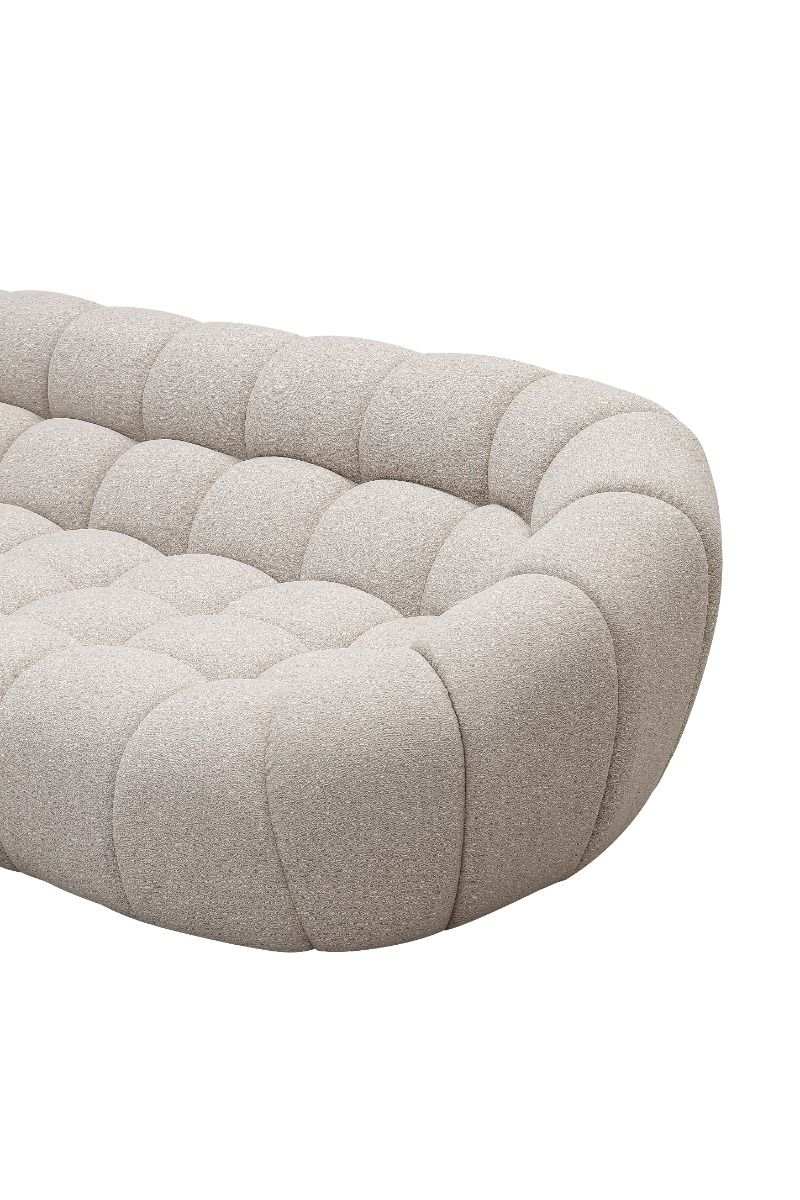 Divani Casa Yolonda - Modern Beige Curved Bubble Sectional Sofa - Best Buy Furniture