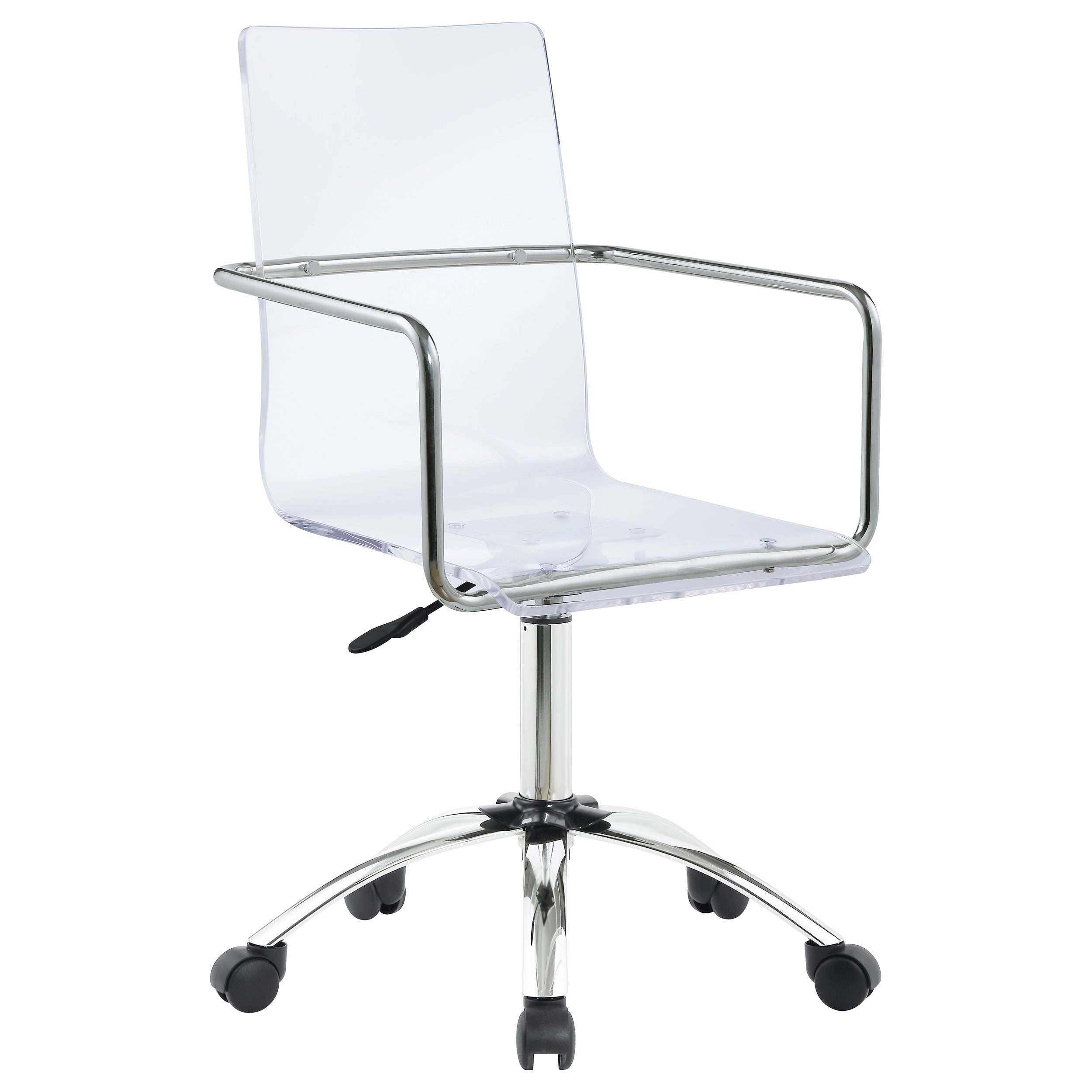 Amaturo Acrylic Adjustable Home Office Desk Chair Clear-CoasterEssence
