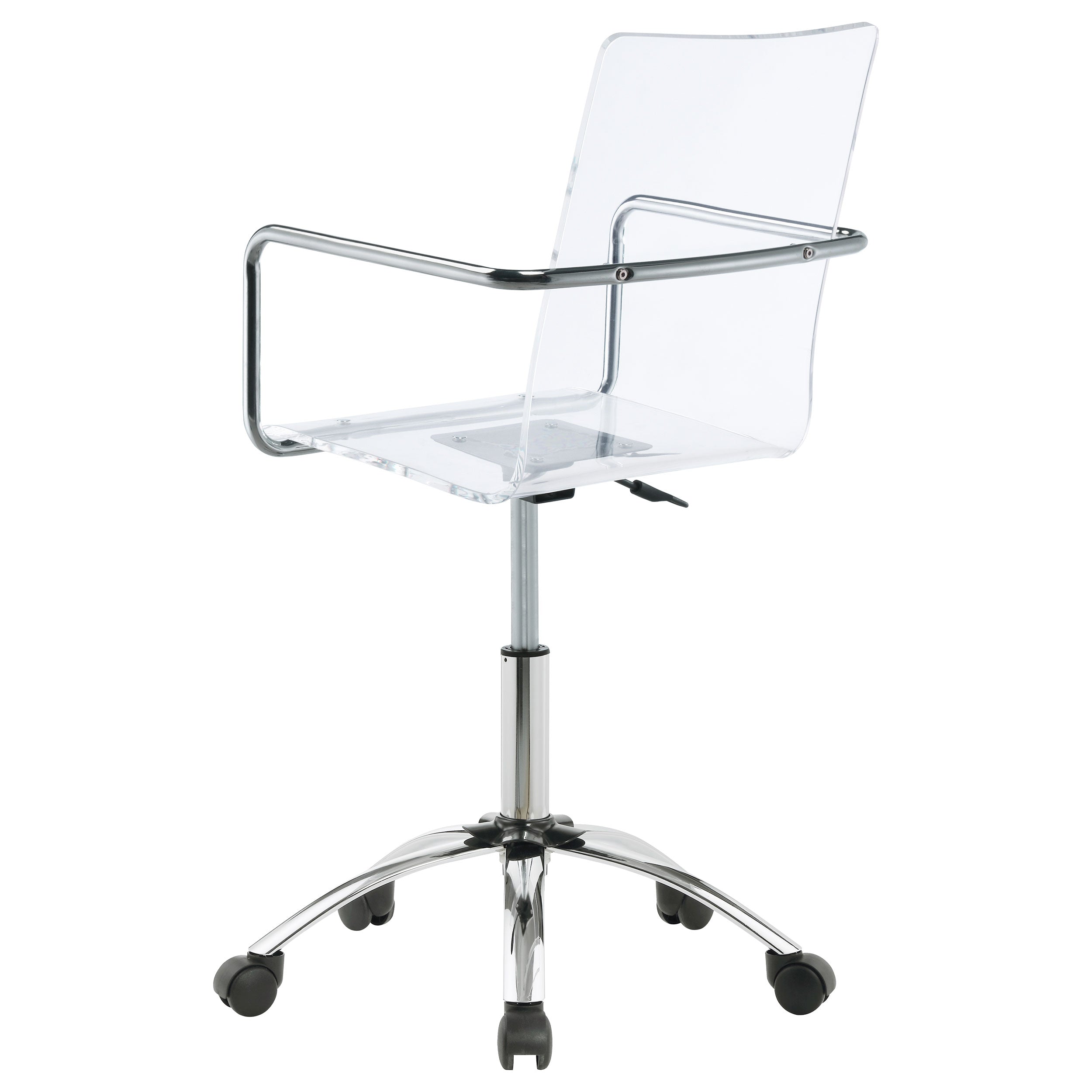 Amaturo Acrylic Adjustable Home Office Desk Chair Clear-CoasterEssence