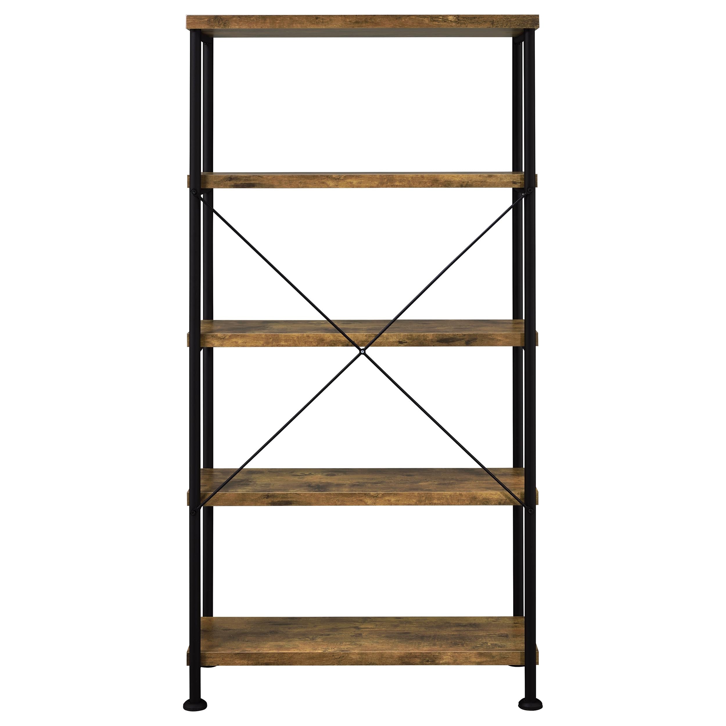 Analiese 2-piece Computer Desk Bookcase Set Rustic Nutmeg-CoasterEveryday