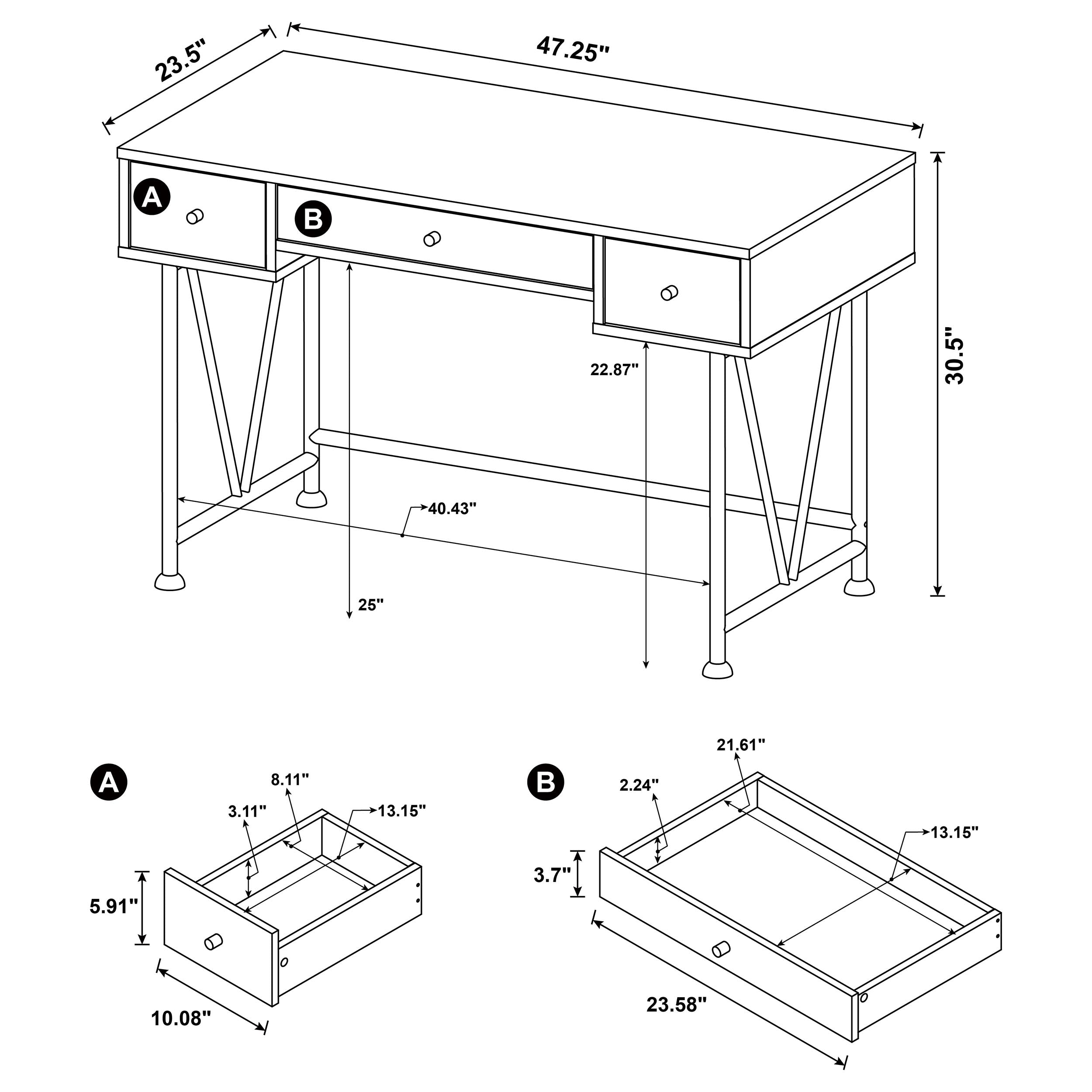 Analiese 2-piece Computer Desk Bookcase Set Rustic Nutmeg-CoasterEveryday