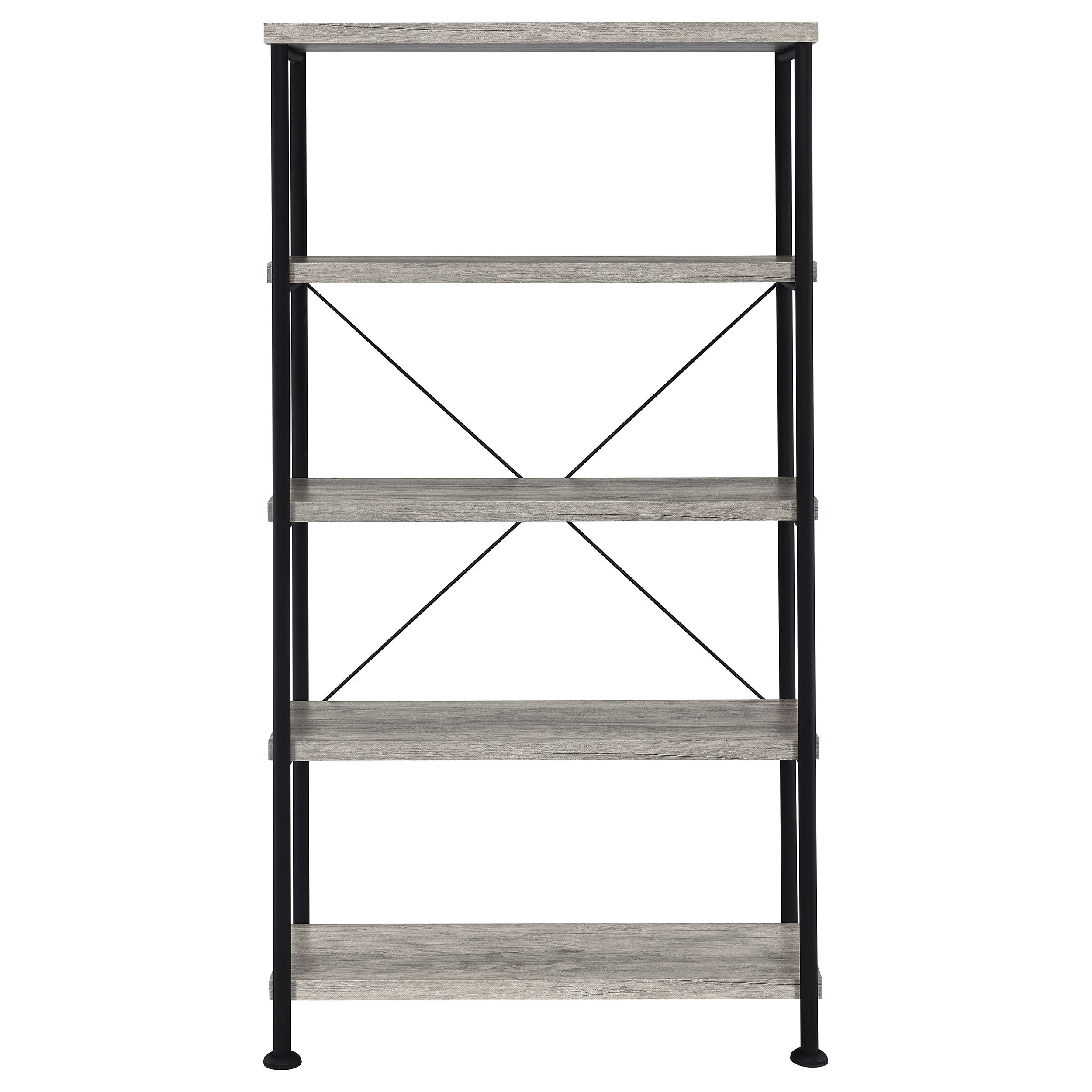 Analiese 63-inch 4-shelf Bookshelf Grey Driftwood-CoasterEveryday