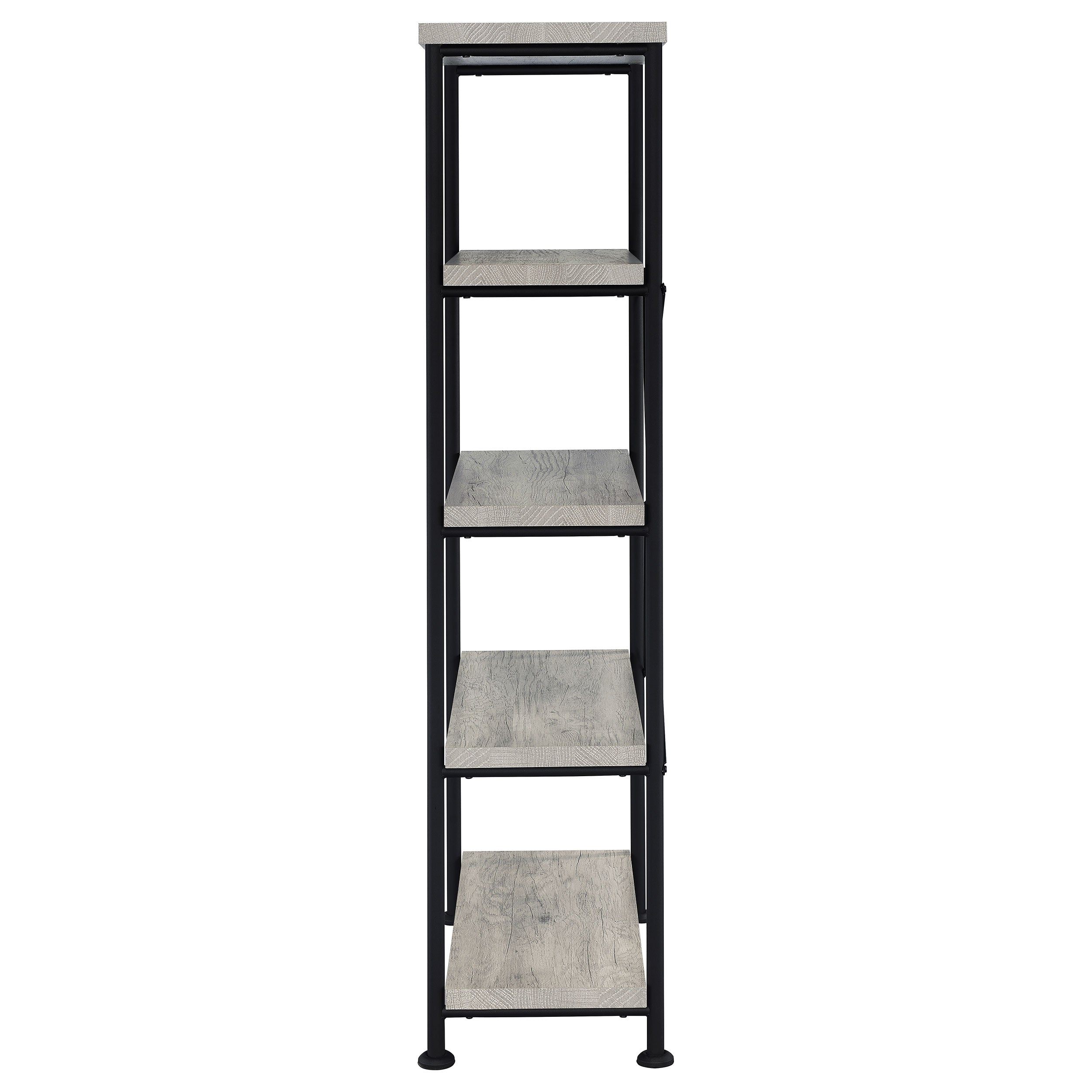 Analiese 63-inch 4-shelf Bookshelf Grey Driftwood-CoasterEveryday