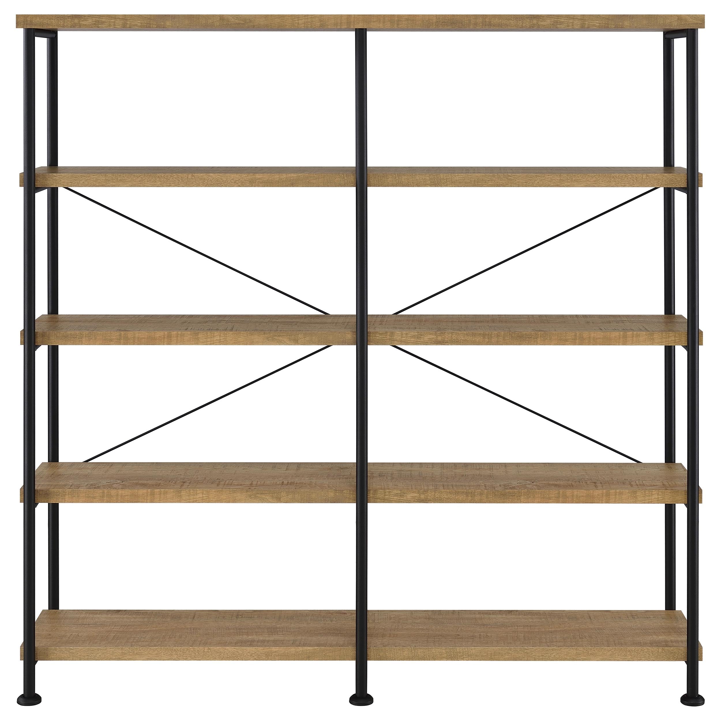 Analiese 63-inch 4-shelf Double Bookshelf Mango-
