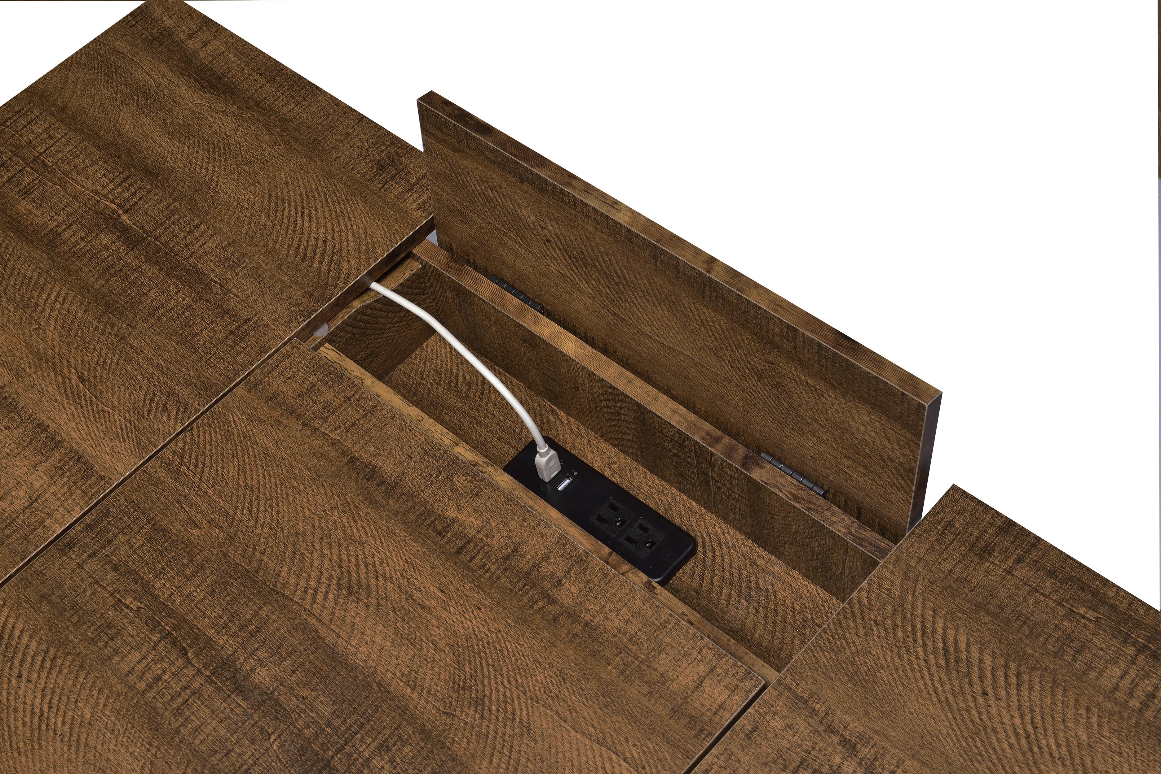 Sheeran 47-inch Writing Desk with Storage Rustic Amber-CoasterEveryday