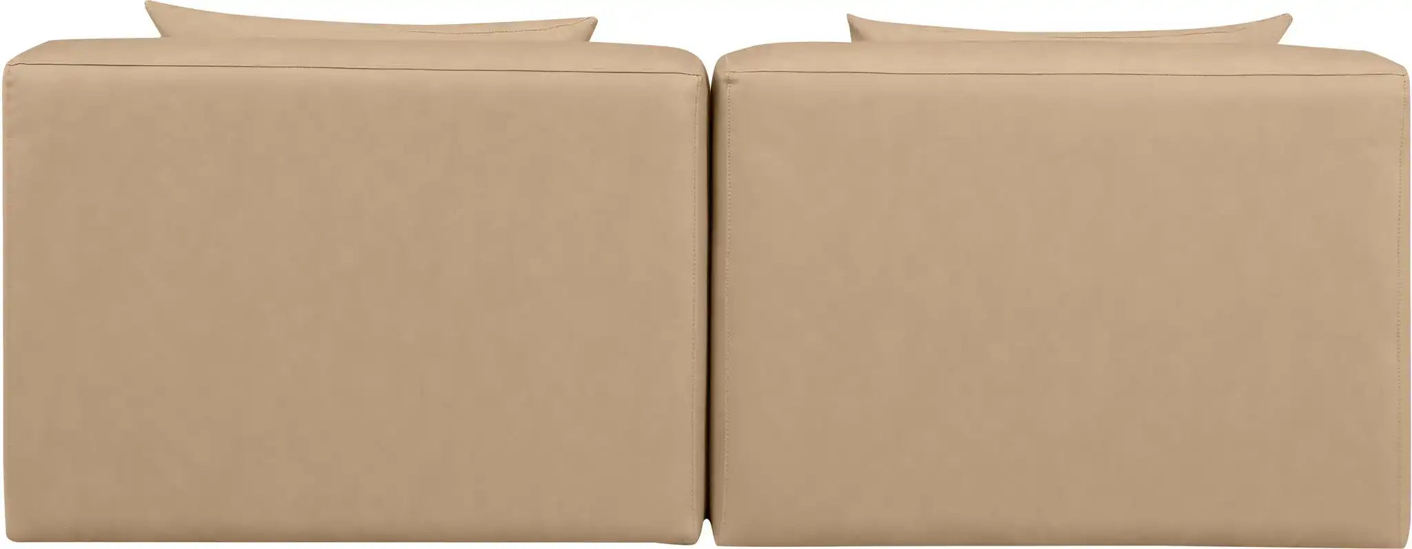 Cube - Modular 2 Piece Armless Sofa - Tan
