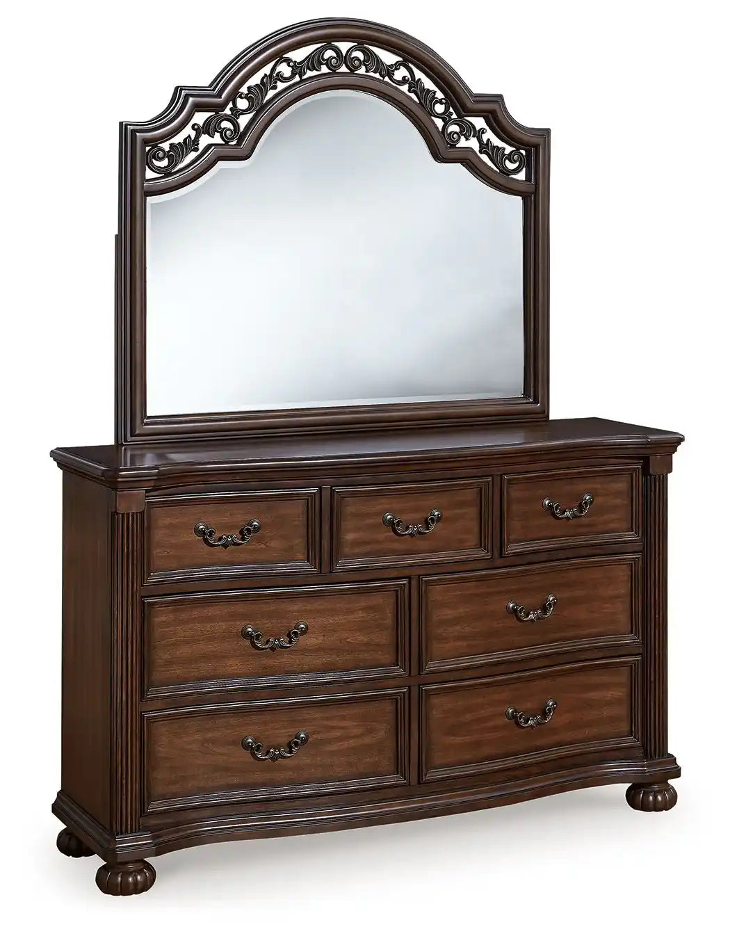 Lavinton - Dresser And Mirror - Brown - Best Buy Furniture