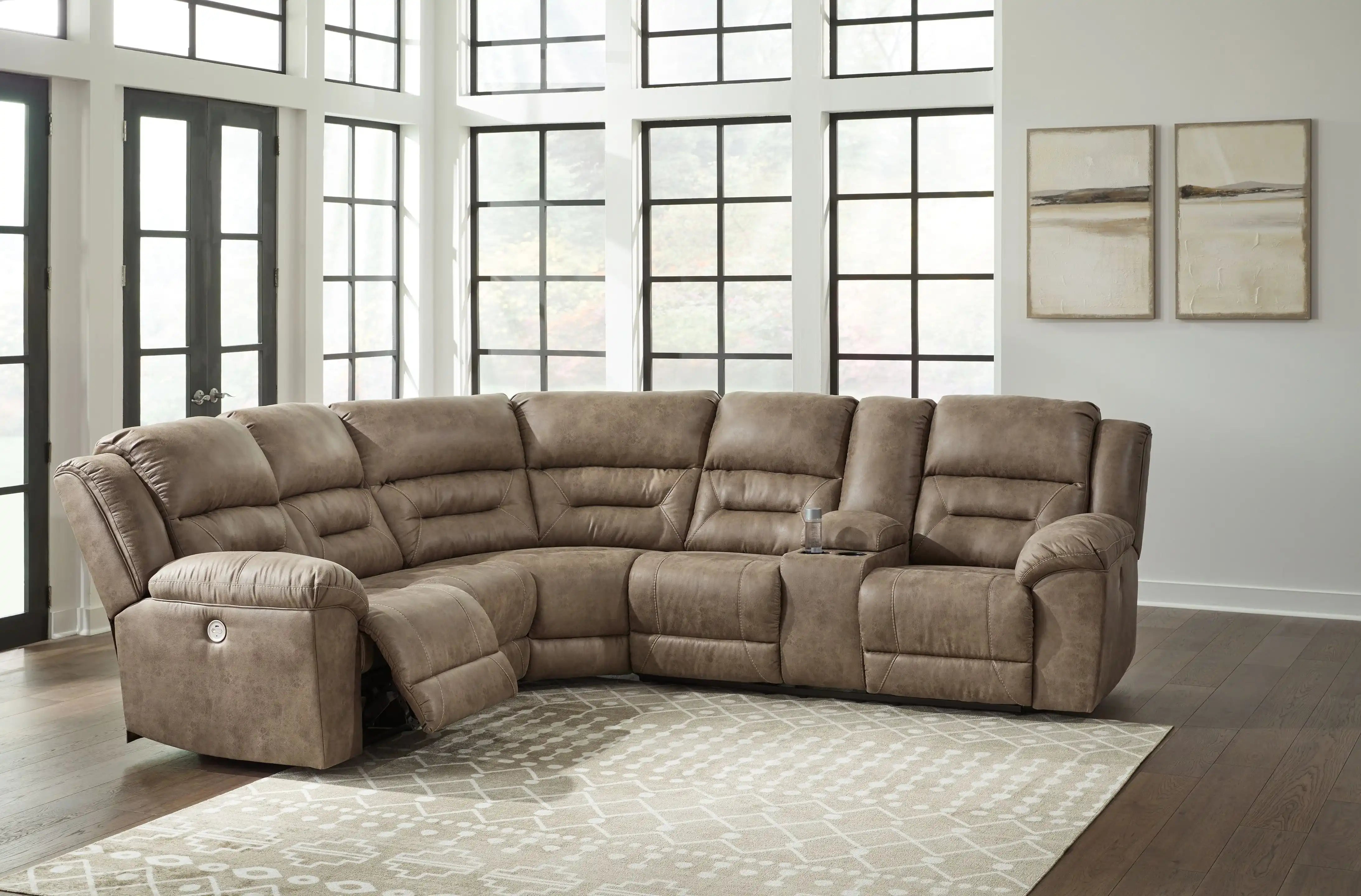 Ravenel - Power Reclining Sectional - Best Buy Furniture