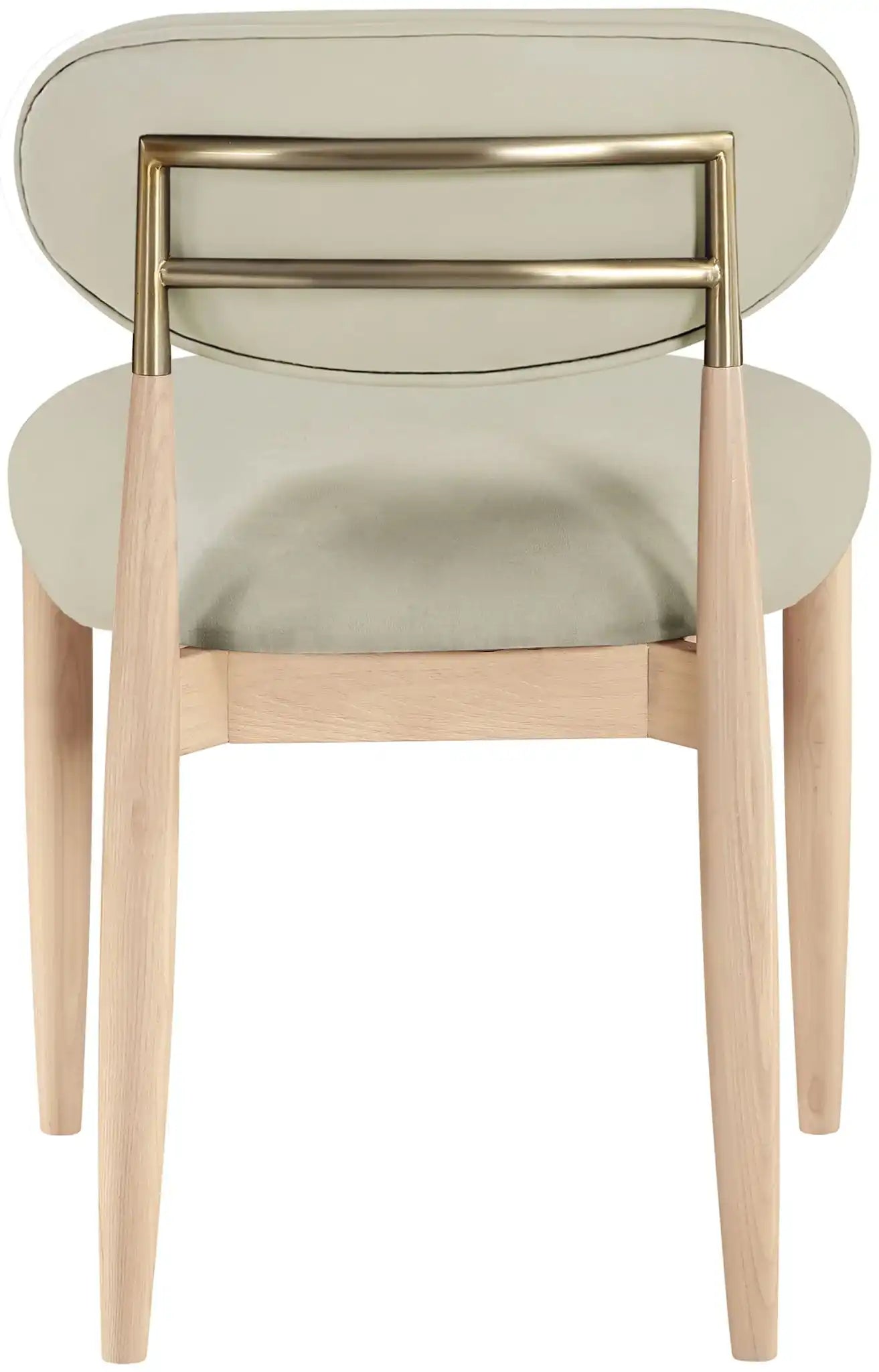 Riccio - Faux Leather Dining Side Chair (Set of 2) - Natural Frame