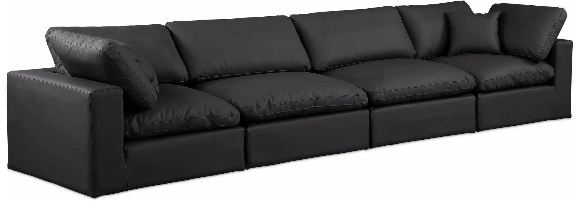 Comfy - Faux Leather Modular Sofa 4 Seats - Best Buy Furniture
