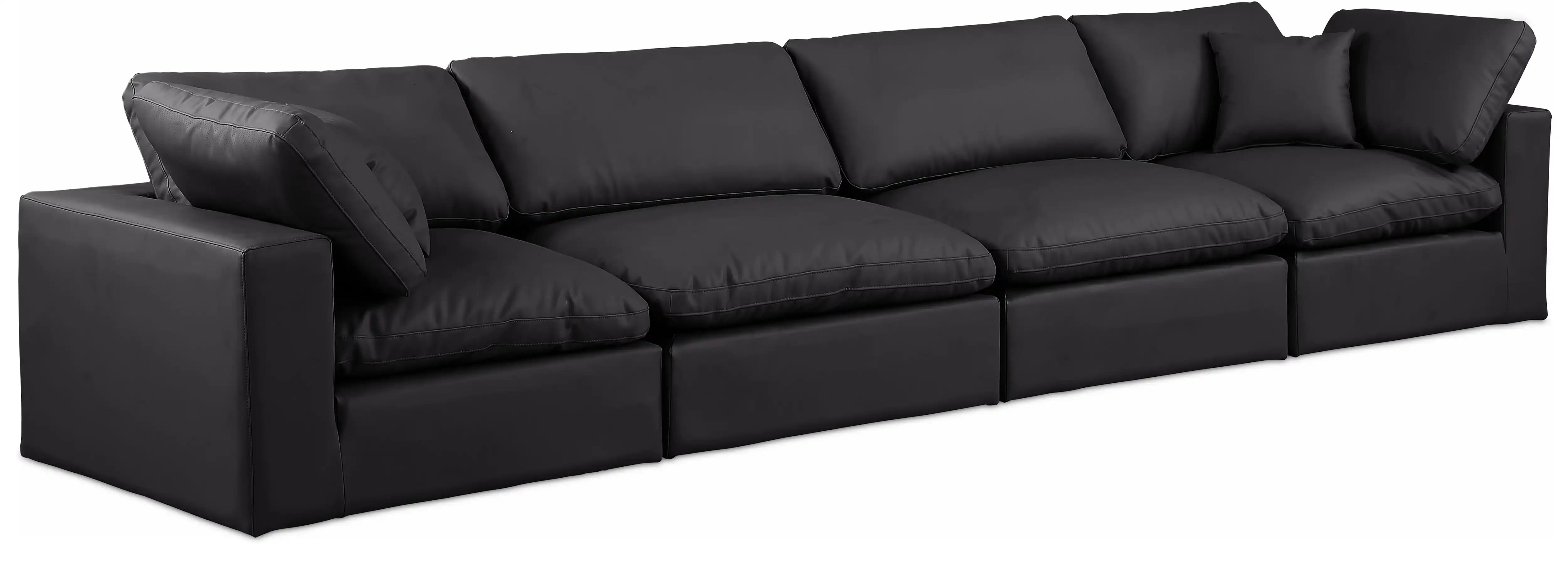 Comfy - Faux Leather Modular Sofa 4 Seats - Best Buy Furniture