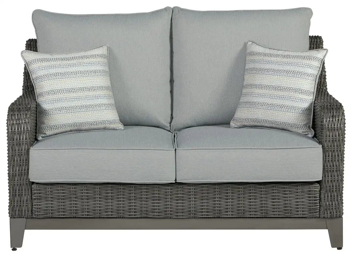 Elite Park - Loveseat w/Cushion - Gray - Best Buy Furniture