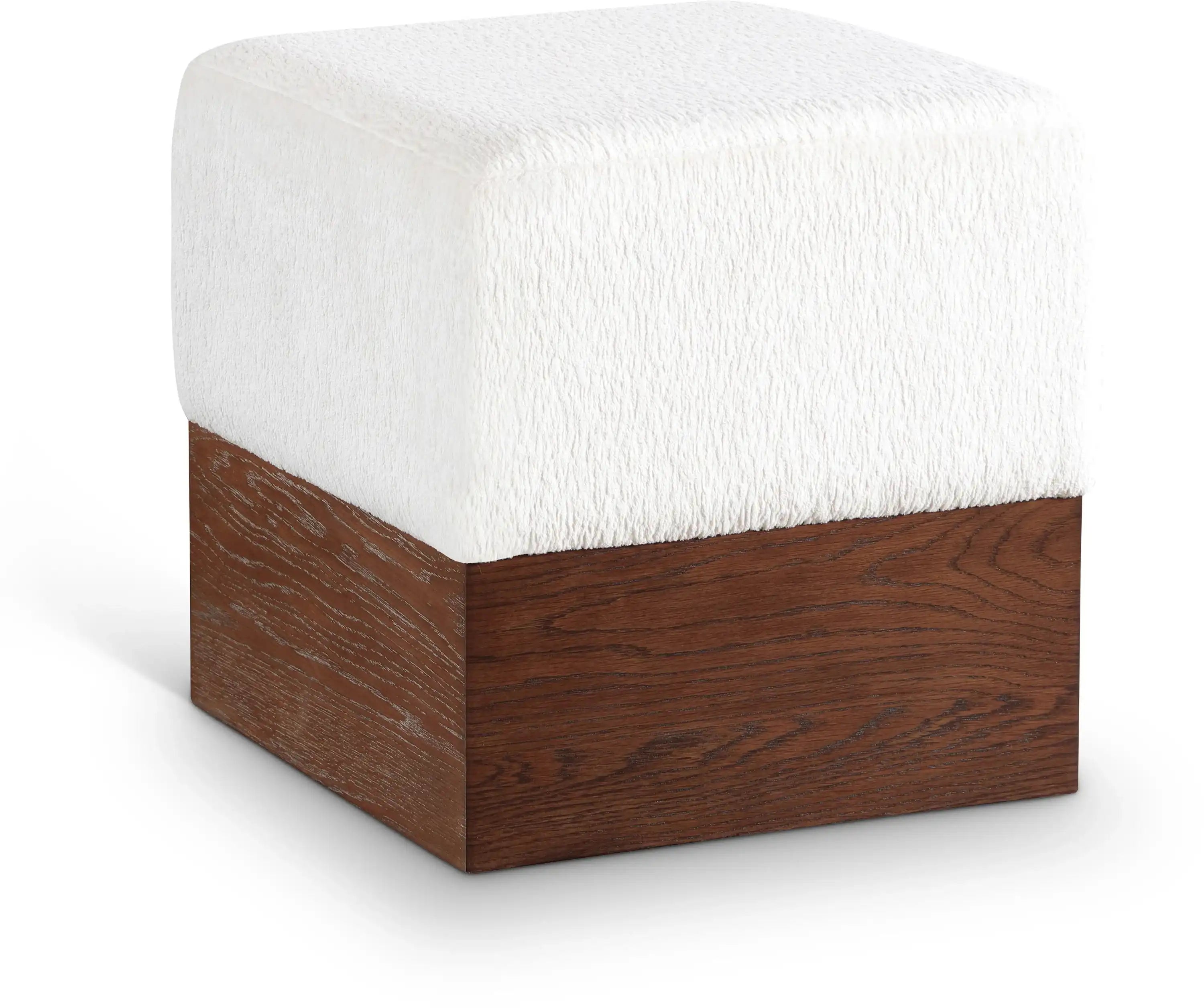 Havre - Ottoman / Stool With Brown Base - Best Buy Furniture