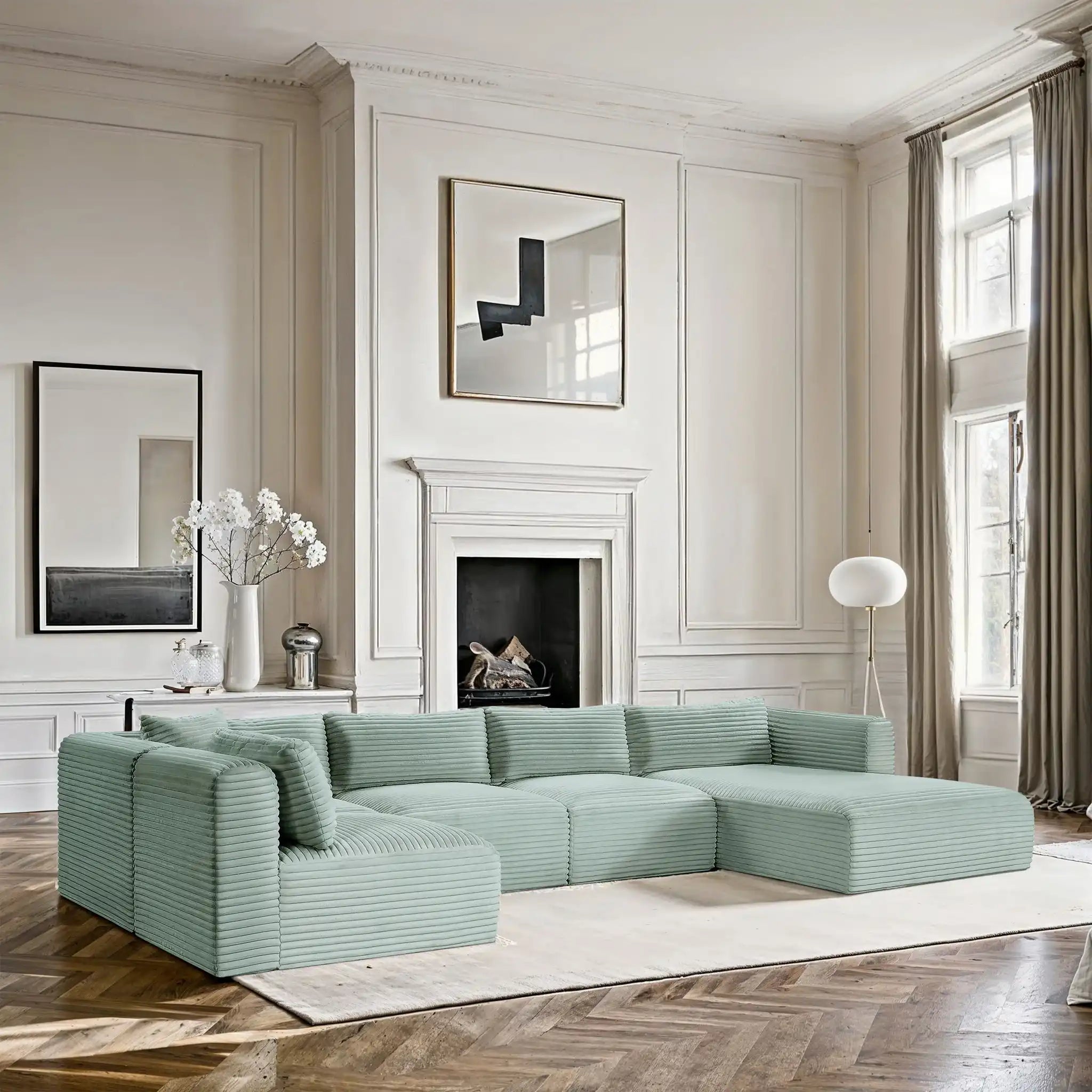 Shaggy - 5 Piece Modular U-Shaped Sectional
