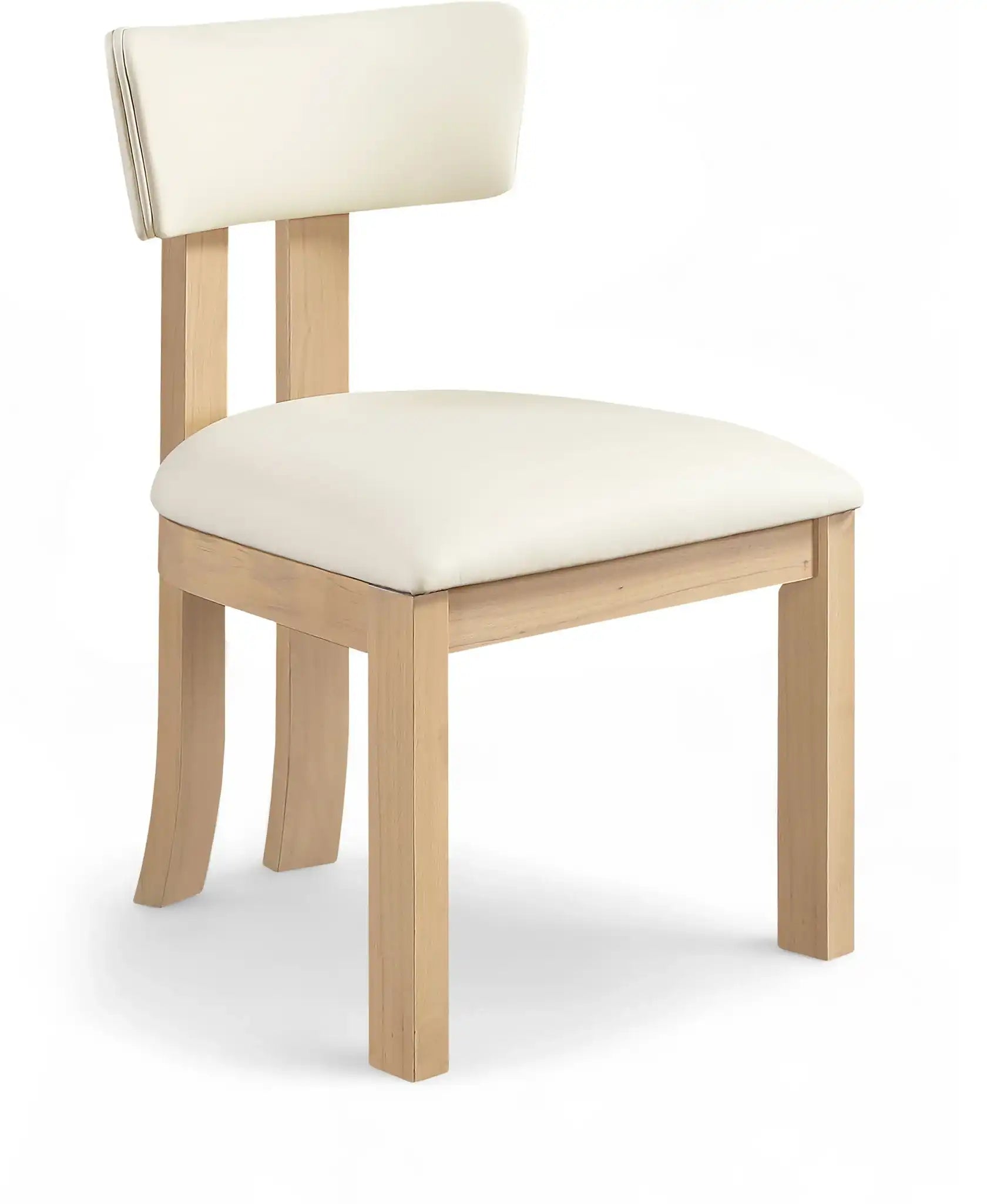 Lavrin - Vegan Leather Dining Side Chair (Set of 2) - Natural Base - Best Buy Furniture