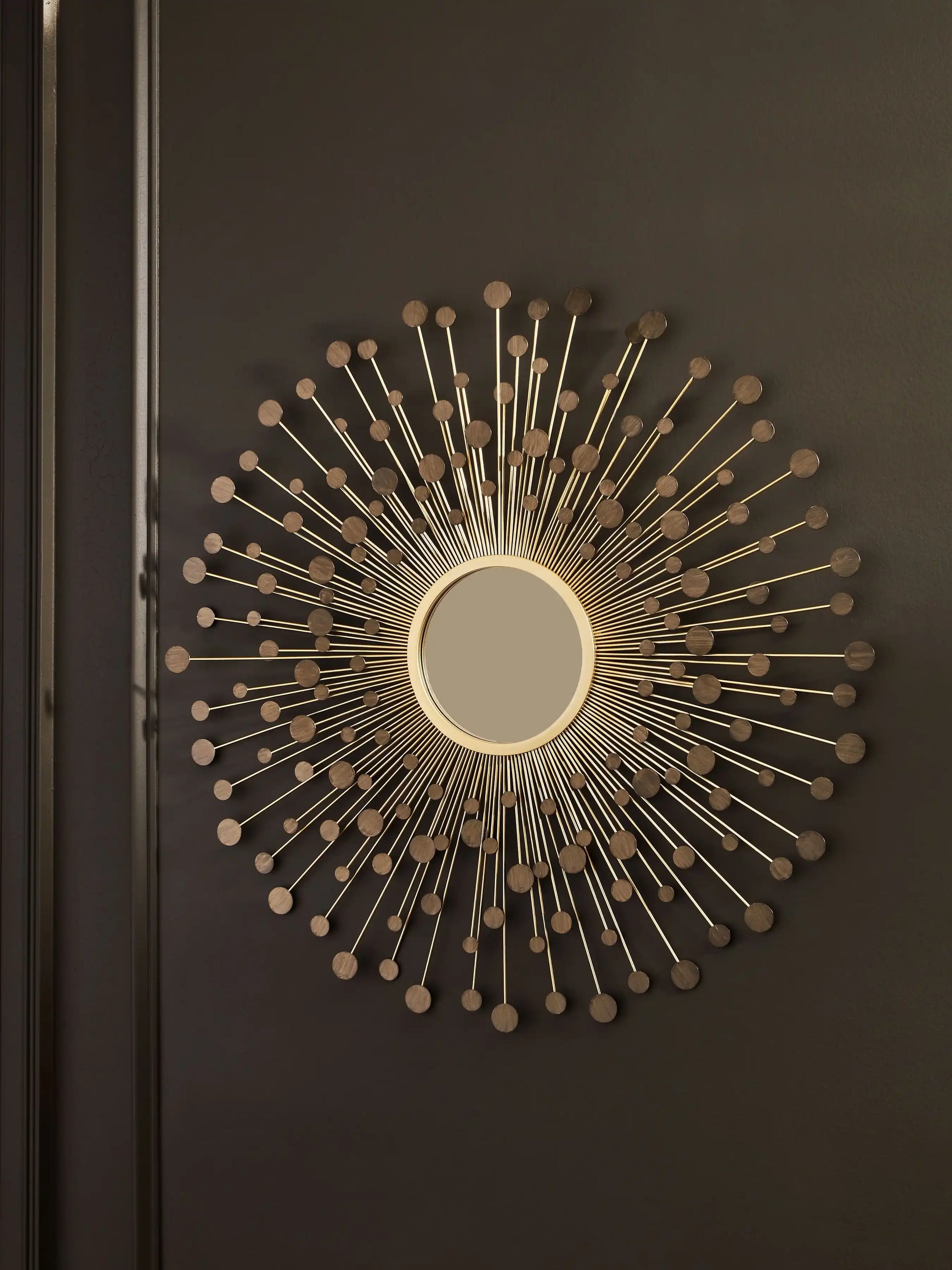 Morwenna - Accent Mirror - Bronze / Gold Finish - Best Buy Furniture