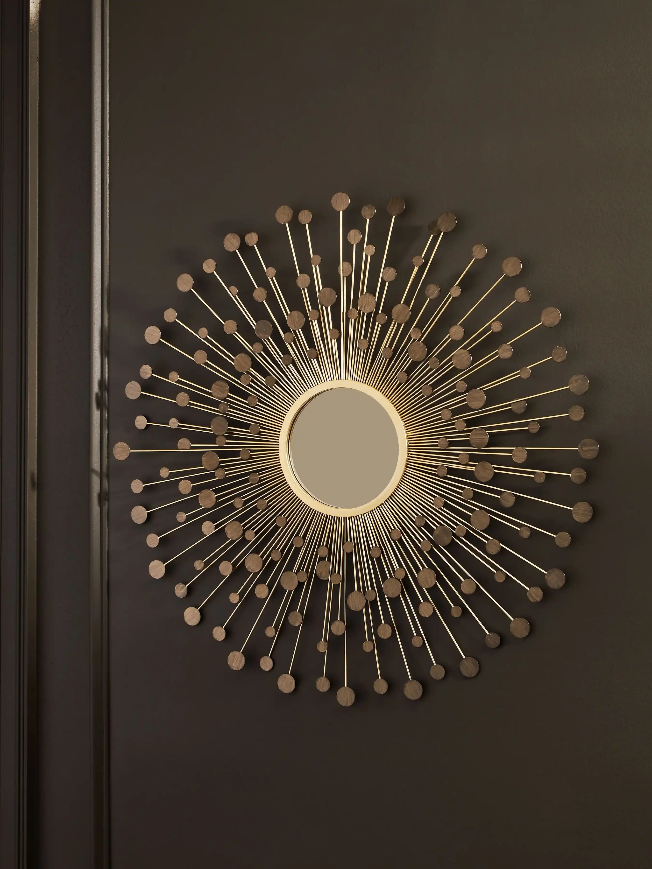 Morwenna - Accent Mirror - Bronze / Gold Finish - Best Buy Furniture