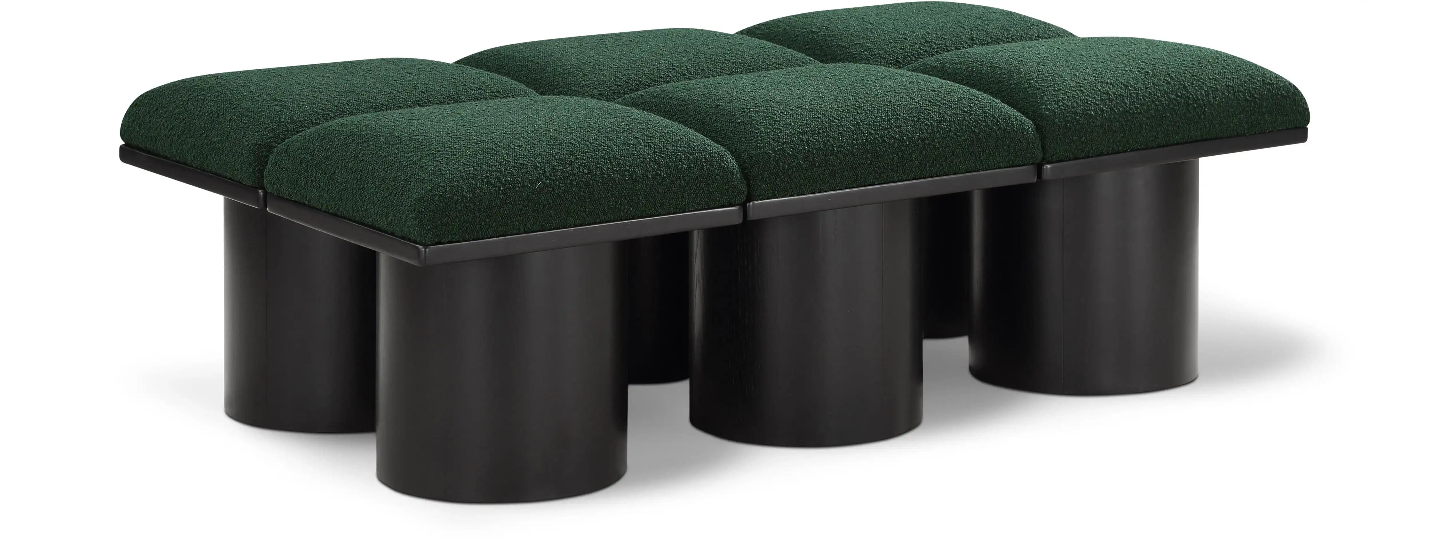 Pavilion - 6 Piece Modular Bench With Black Base - Best Buy Furniture