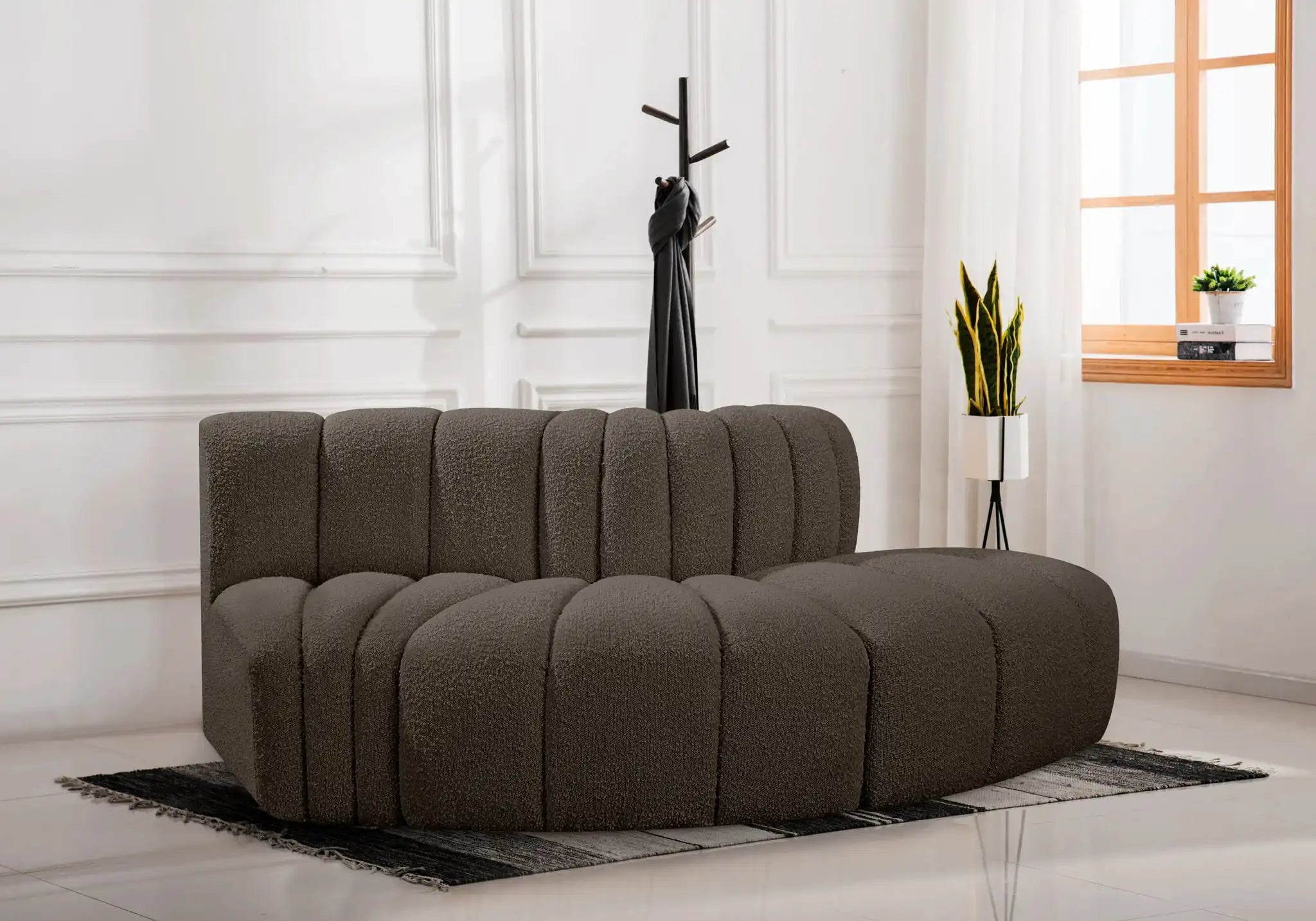 Arc - Boucle Fabric 3 Piece Modular Sofa