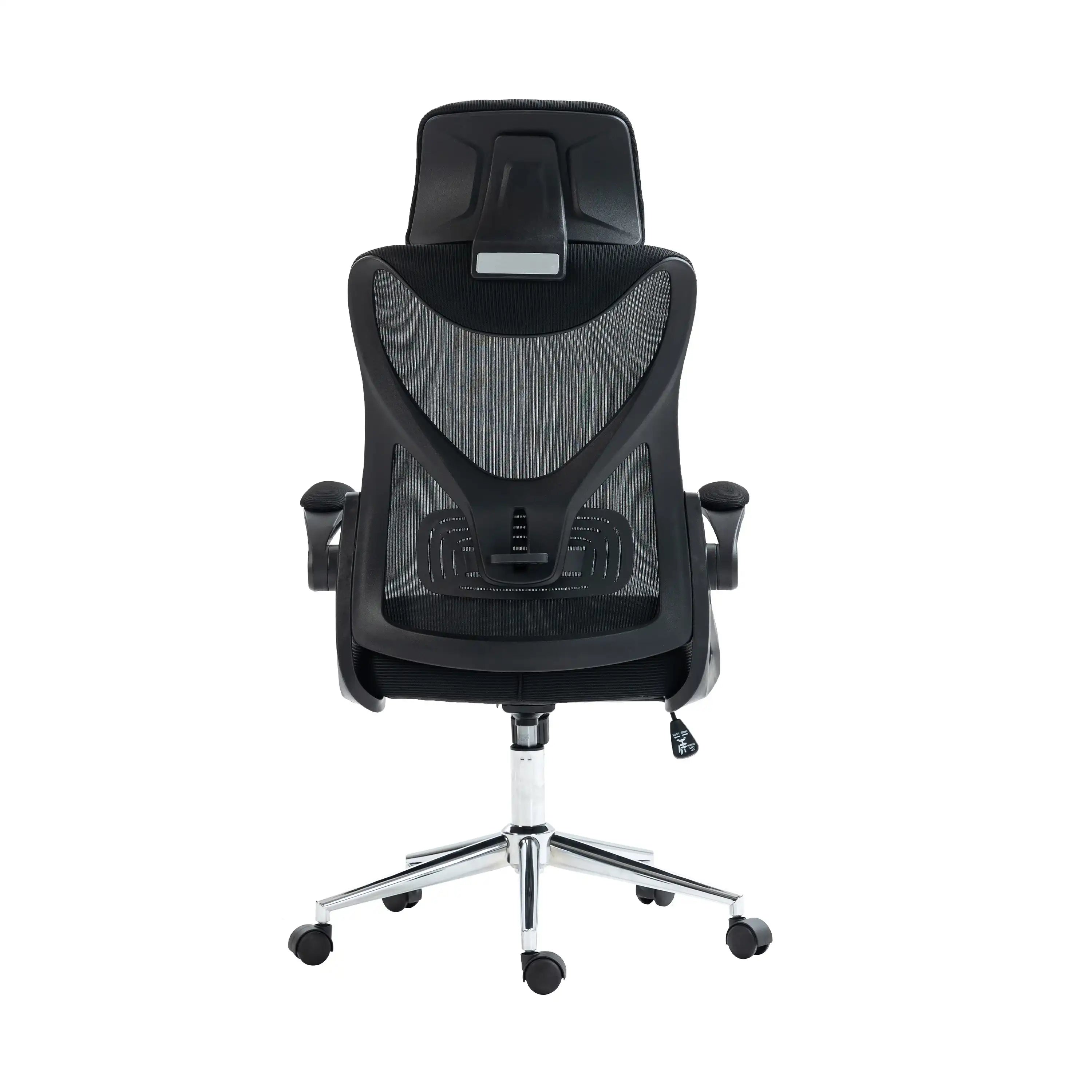 Techni Mobili Essential Ergonomic Office Chair with Headrest & Lumbar Support, Black - Best Buy Furniture