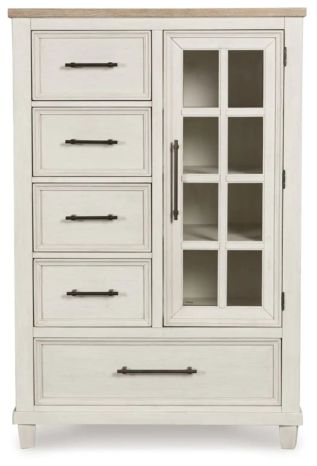 Shaybrock - Door Chest - Antique White / Brown - Best Buy Furniture