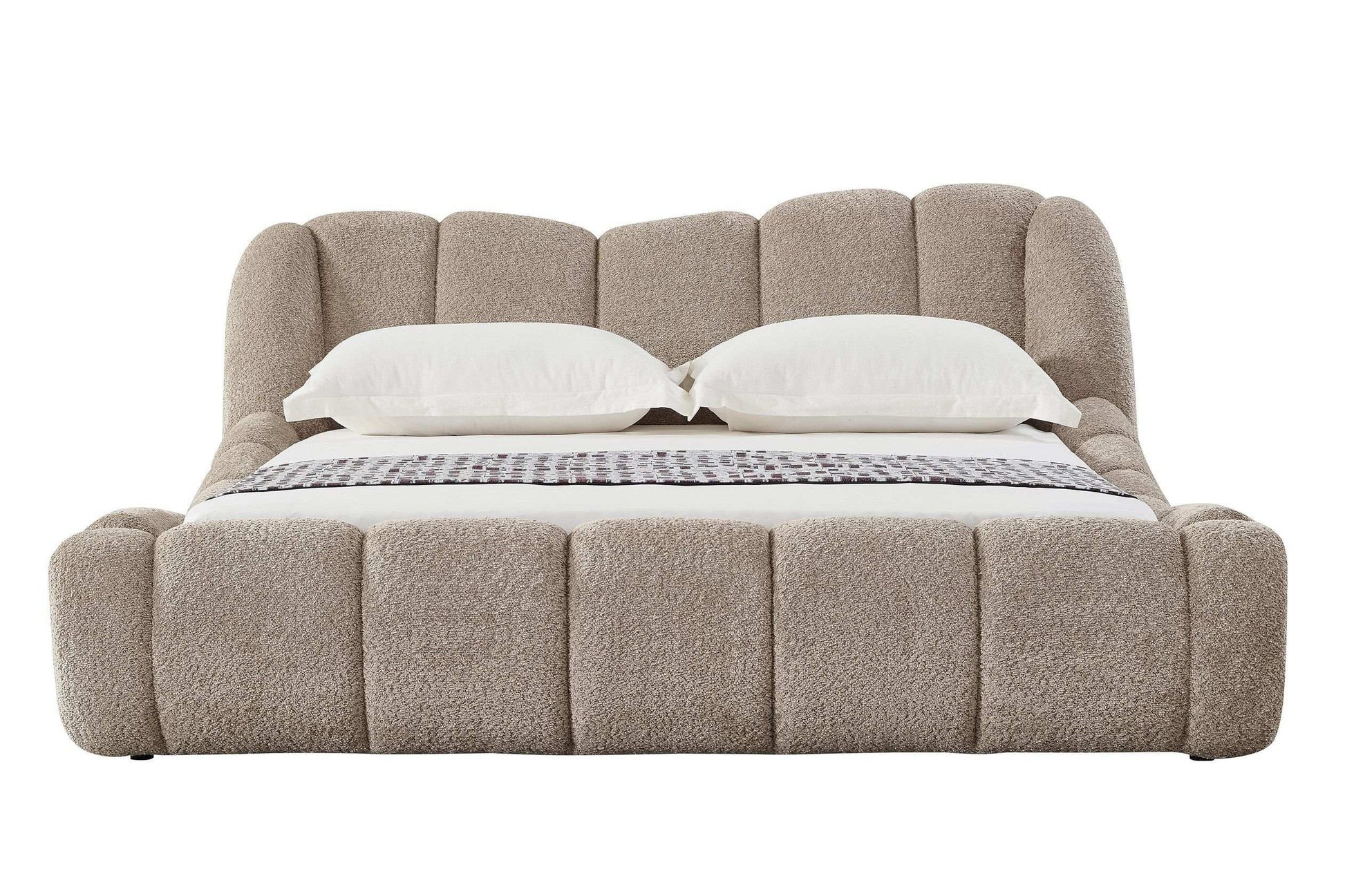 Modrest Janine - Modern Tan Fabric Bed King - Best Buy Furniture