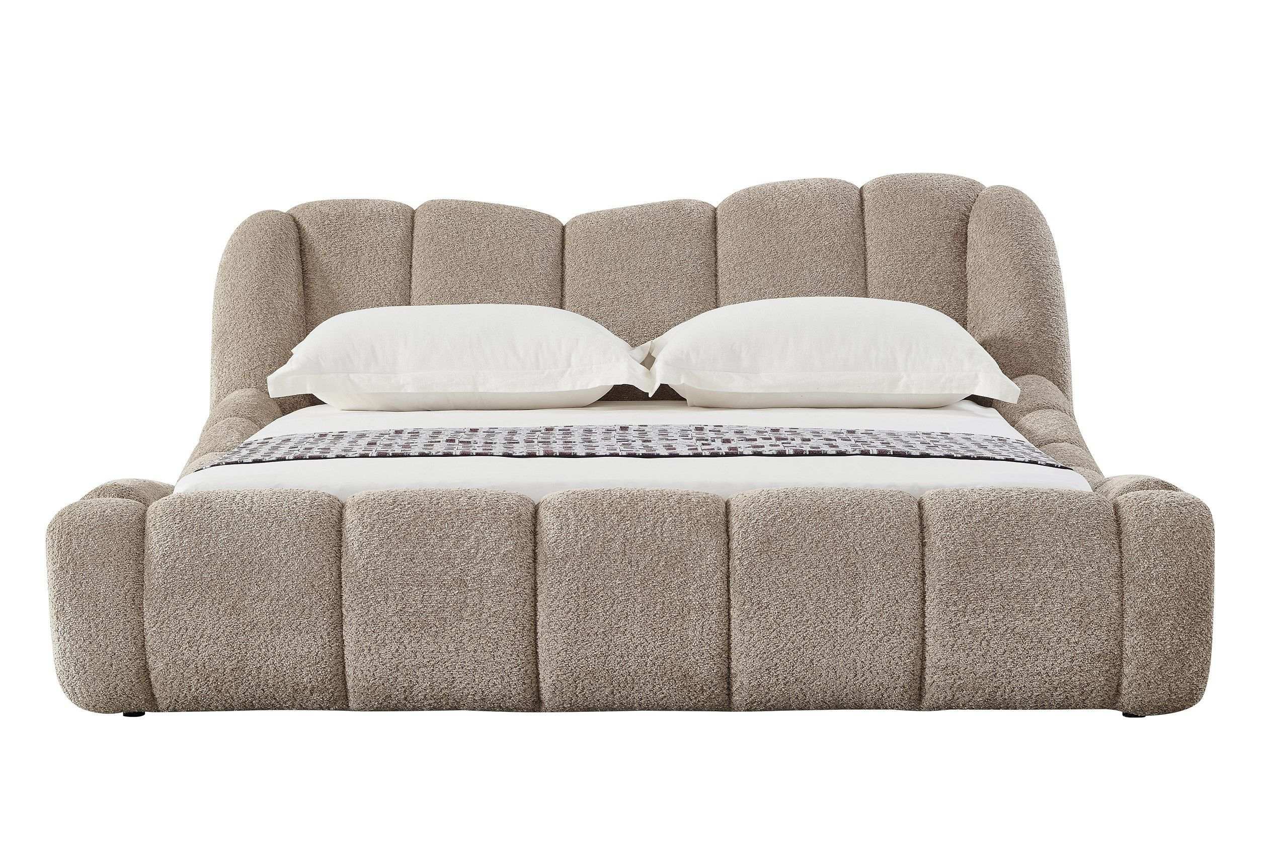 Modrest Janine - Modern Tan Fabric Bed King - Best Buy Furniture
