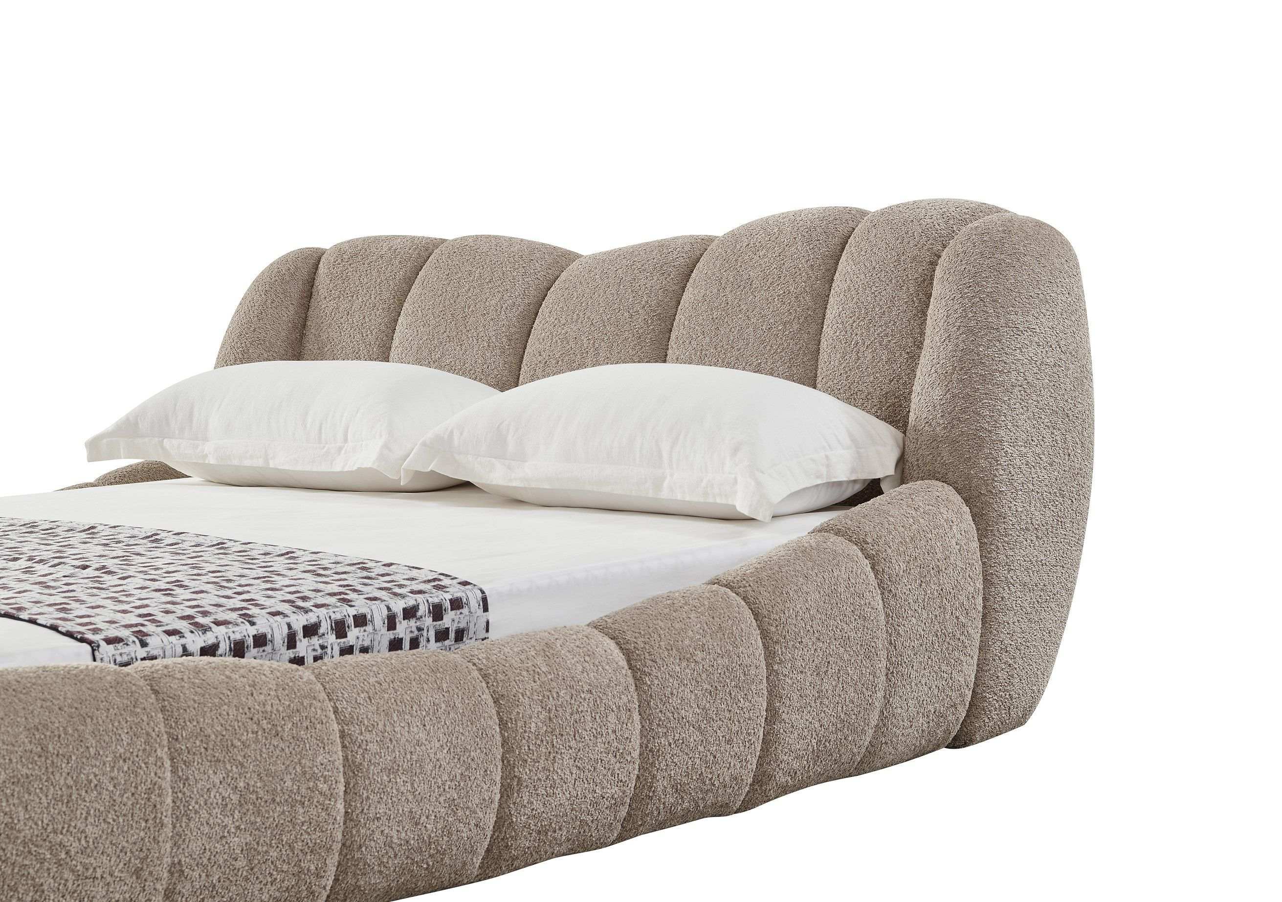 Modrest Janine - Modern Tan Fabric Bed King - Best Buy Furniture