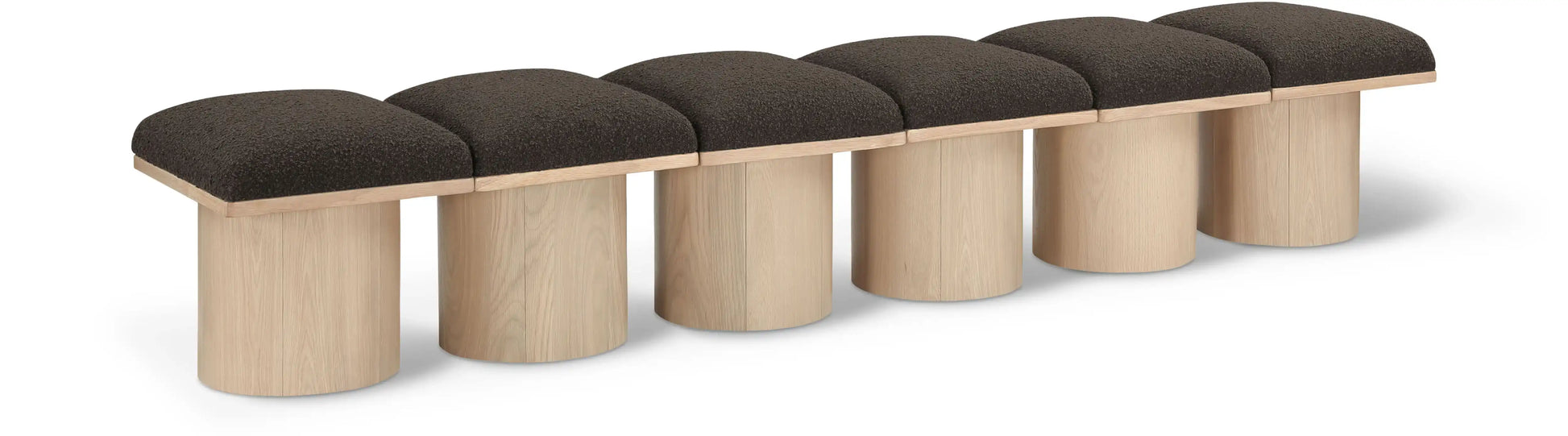 Pavilion - 6 Piece Modular Bench With Natural Base - Best Buy Furniture
