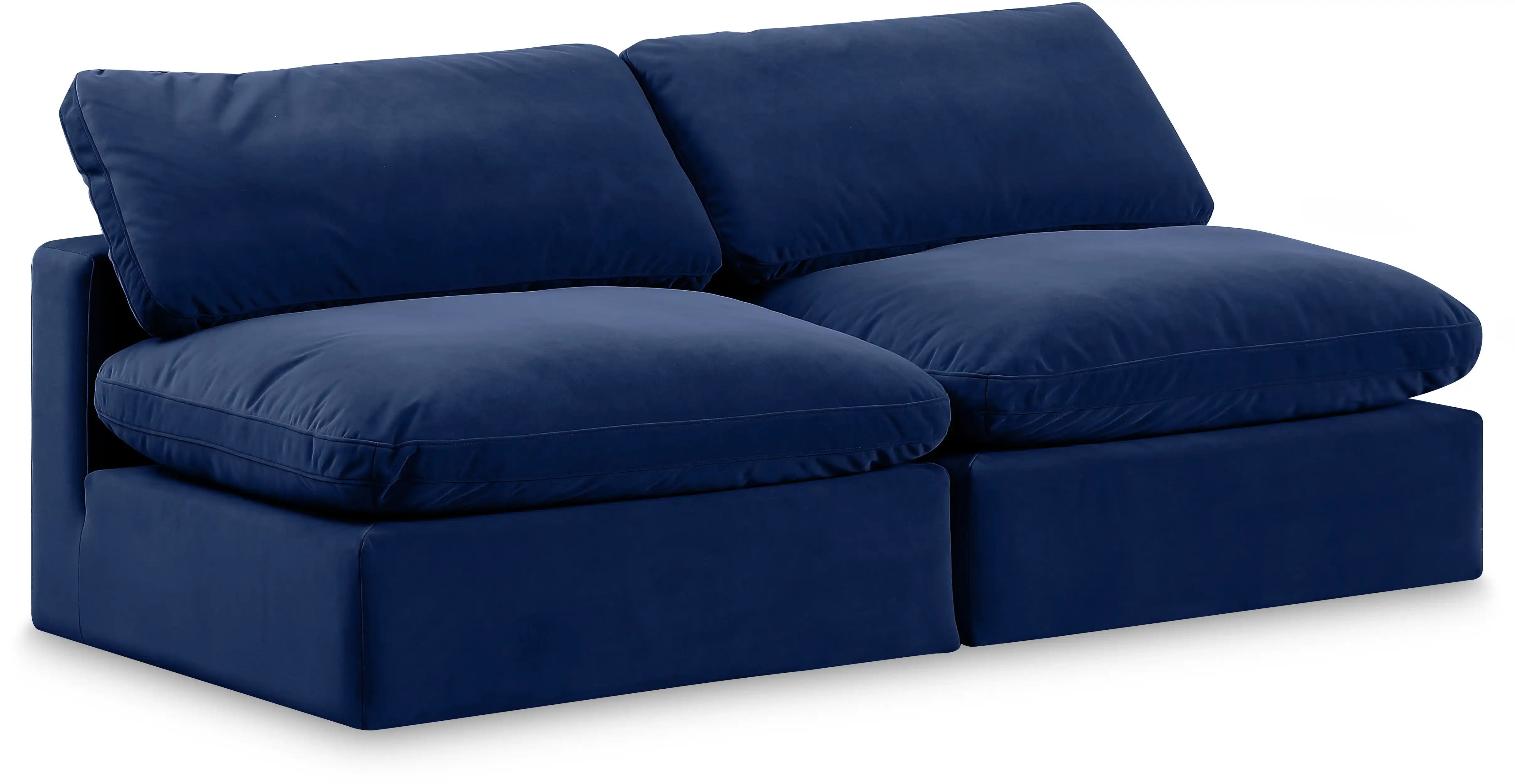 Comfy - Velvet Modular Armless Sofa 2 Seats - Best Buy Furniture