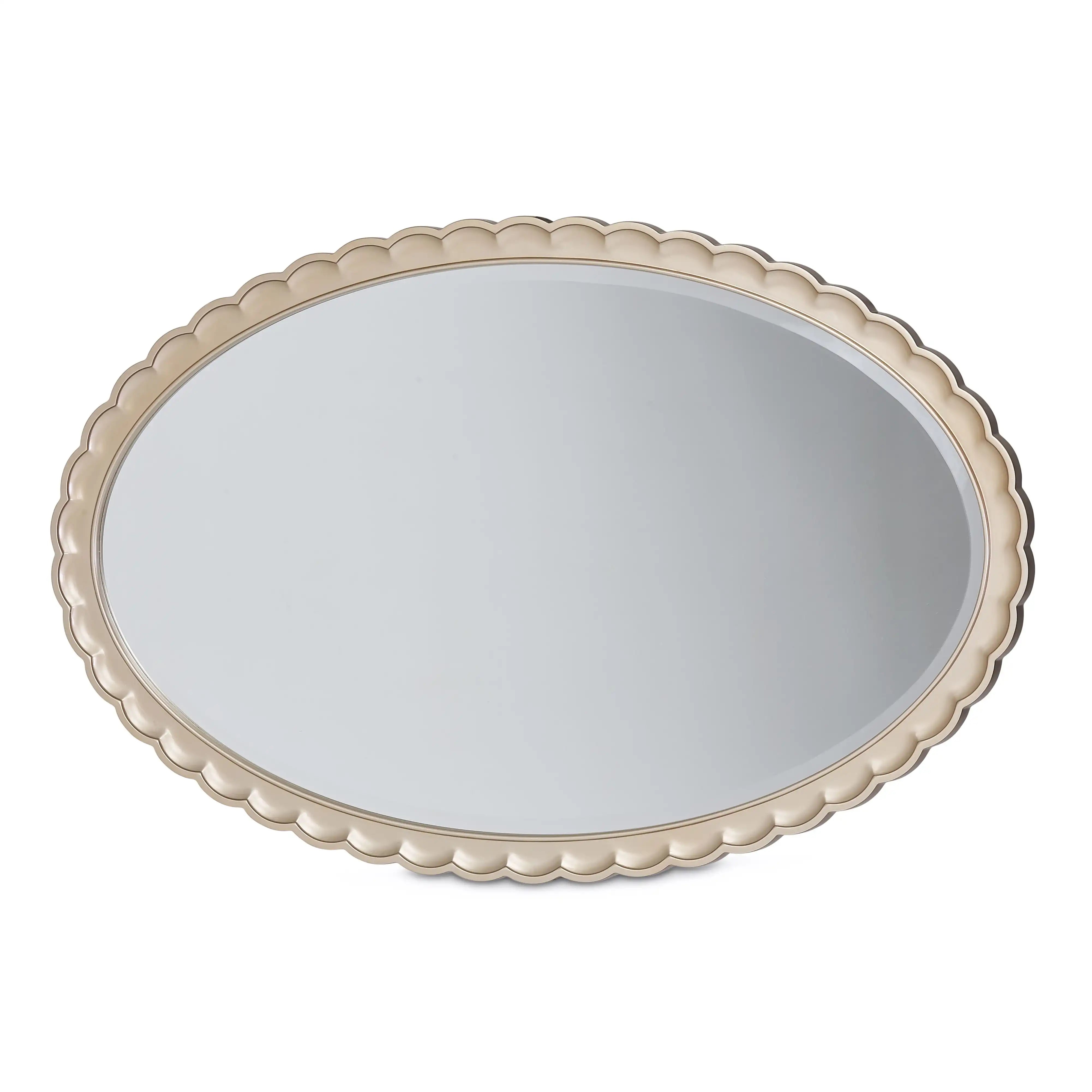 Malibu Crest - Oval Wall Mirror - Chardonnay - Best Buy Furniture