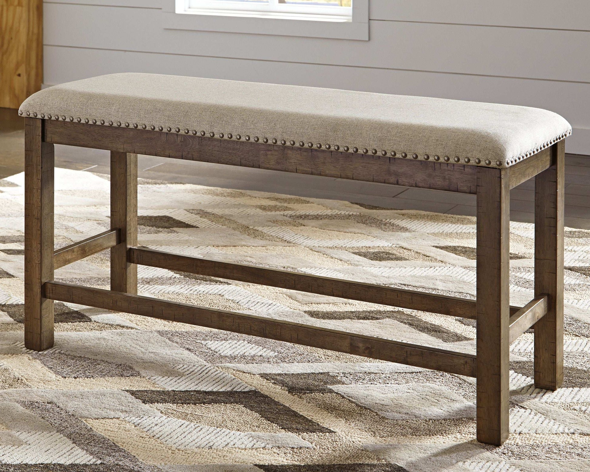 Moriville - Double UPH Bench - Beige - Best Buy Furniture