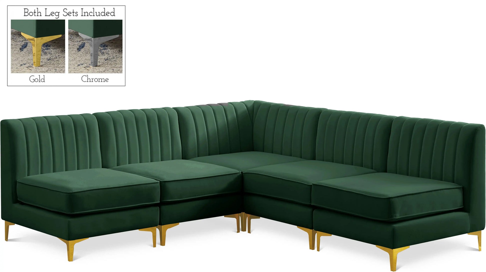 Alina - 5 Piece Armless Sectional - Best Buy Furniture
