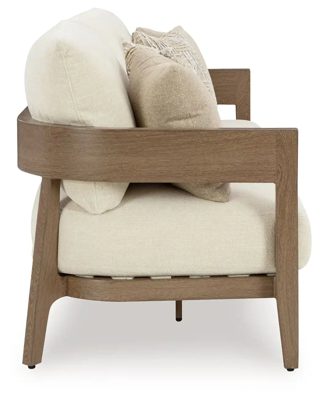 Serene Bay - Sofa With Cushion - Dark Brown / White - Best Buy Furniture