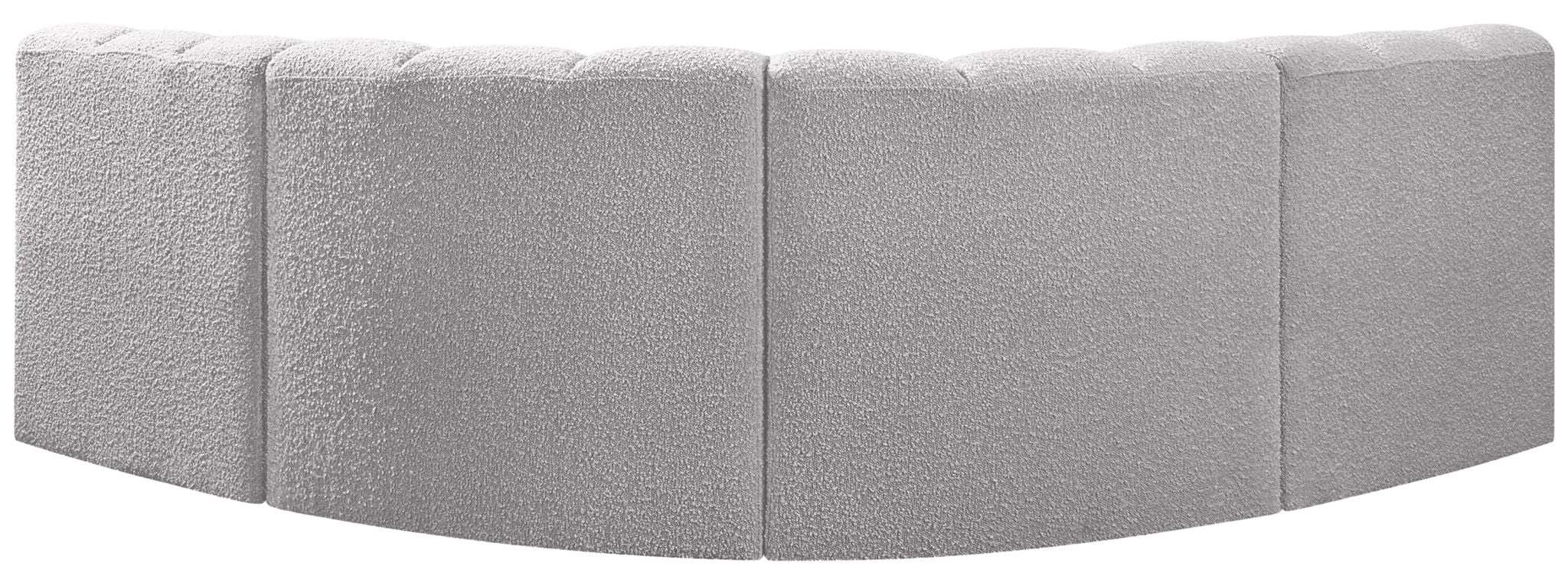 Arc - Boucle Fabric 4 Piece Corner Modular Sofa