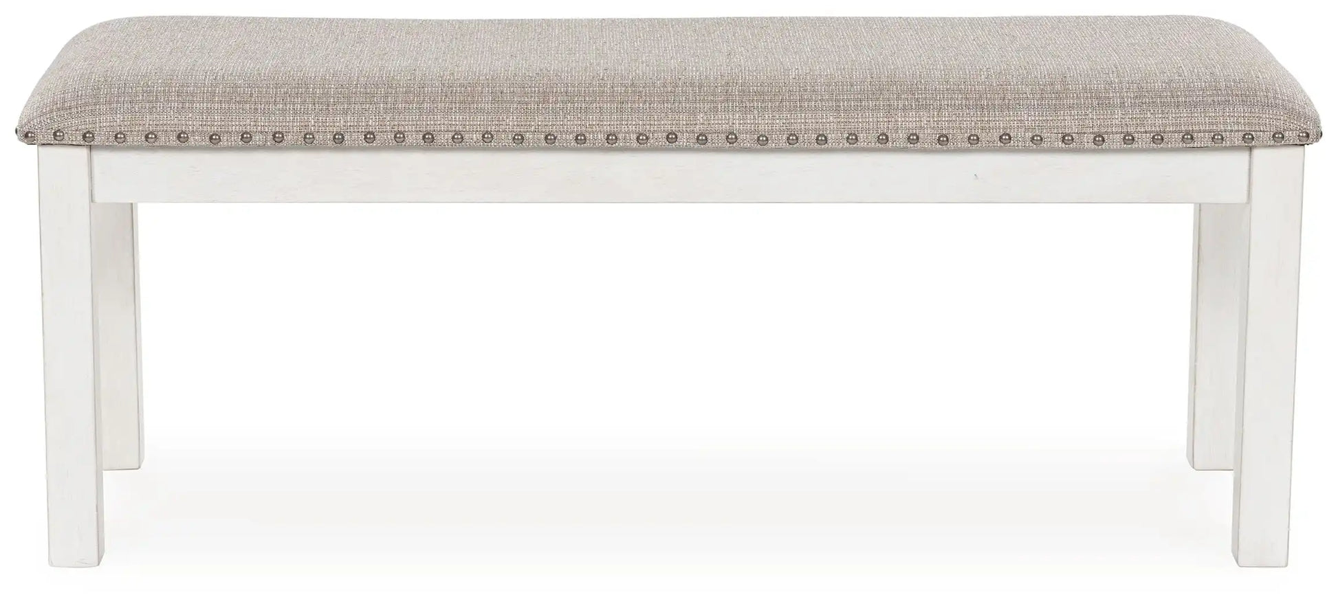 Robbinsdale - Large Upholstered Dining Room Bench - Antique White - Best Buy Furniture