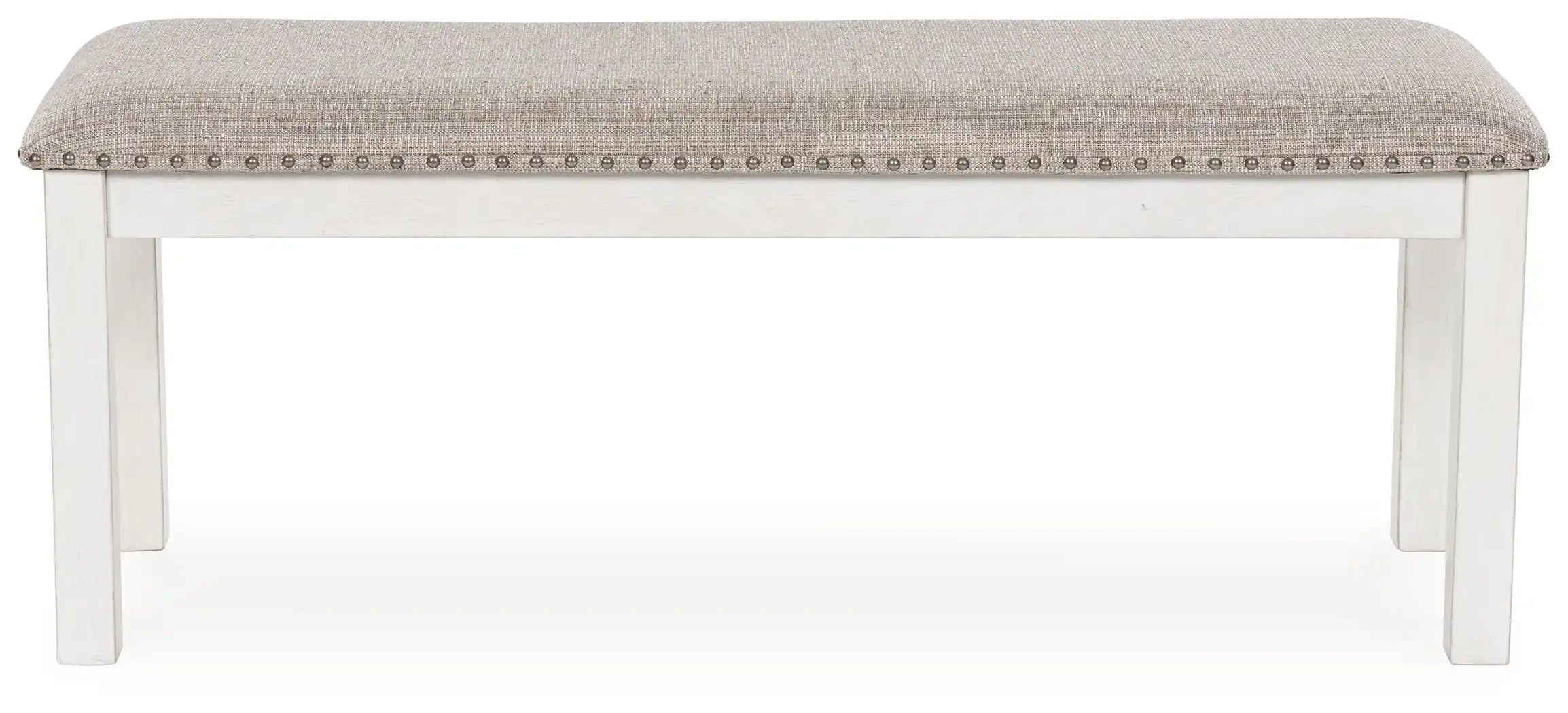 Robbinsdale - Large Upholstered Dining Room Bench - Antique White - Best Buy Furniture