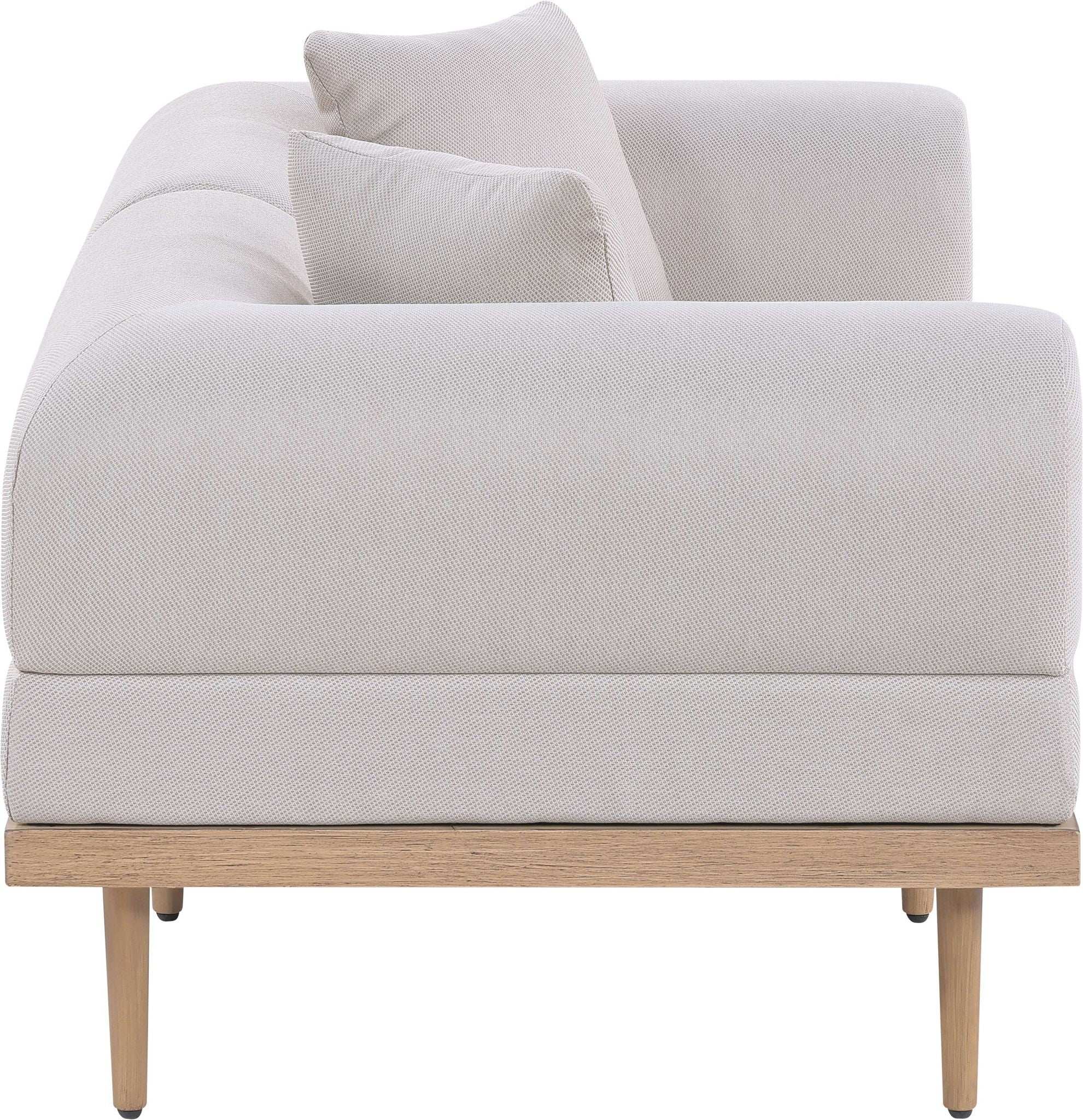 Laguna - 2 Piece Resilient Water Resistant Fabric 71" Upholstered Outdoor Patio Modular Loveseat