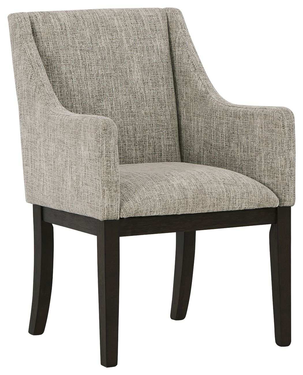 Burkhaus - Dining UPH Arm Chair (Set of 2) - Beige / Dark Brown - Best Buy Furniture